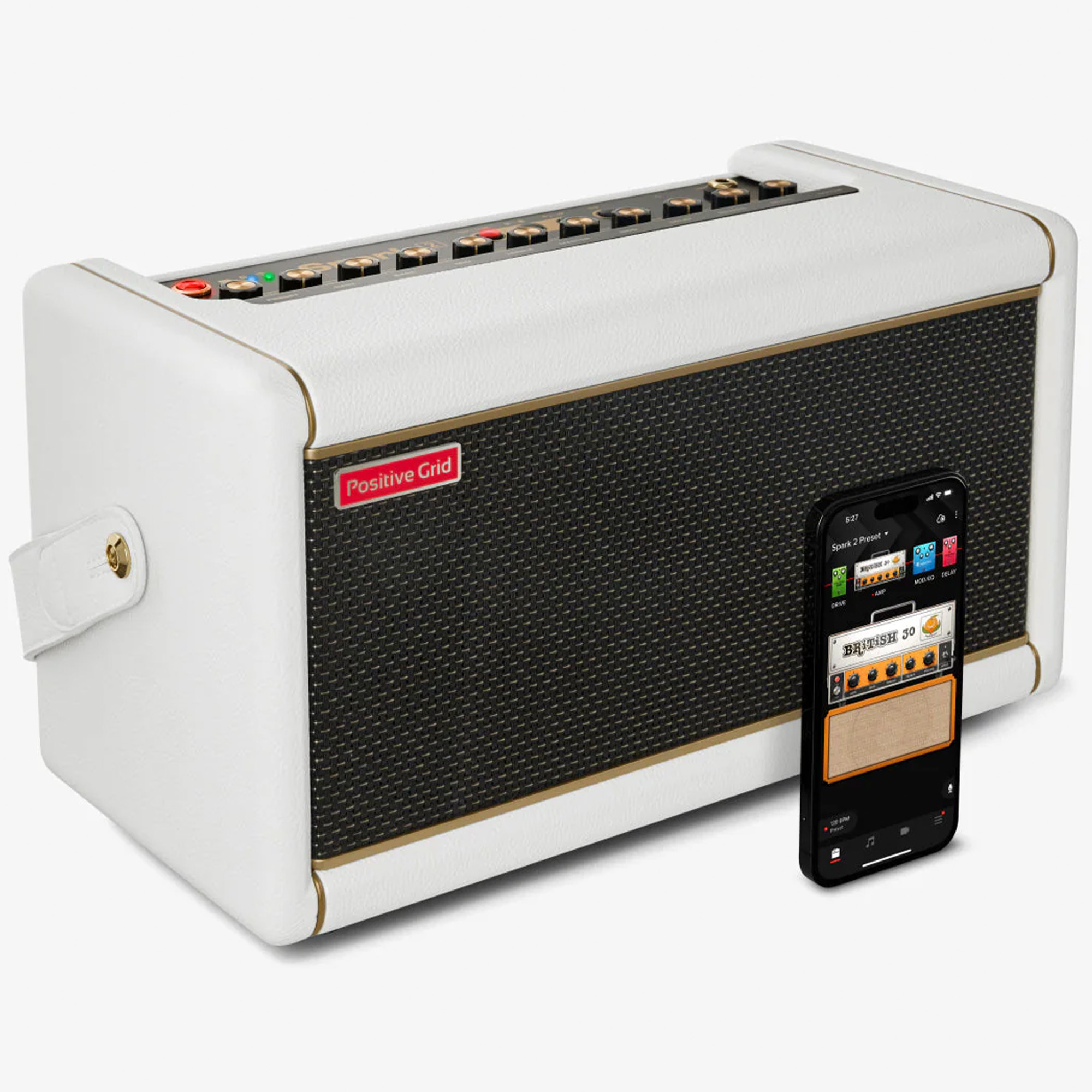 Positive Grid Spark 2 Smart Guitar Practice Amp & Bluetooth Speaker 50 Watt - Pearl