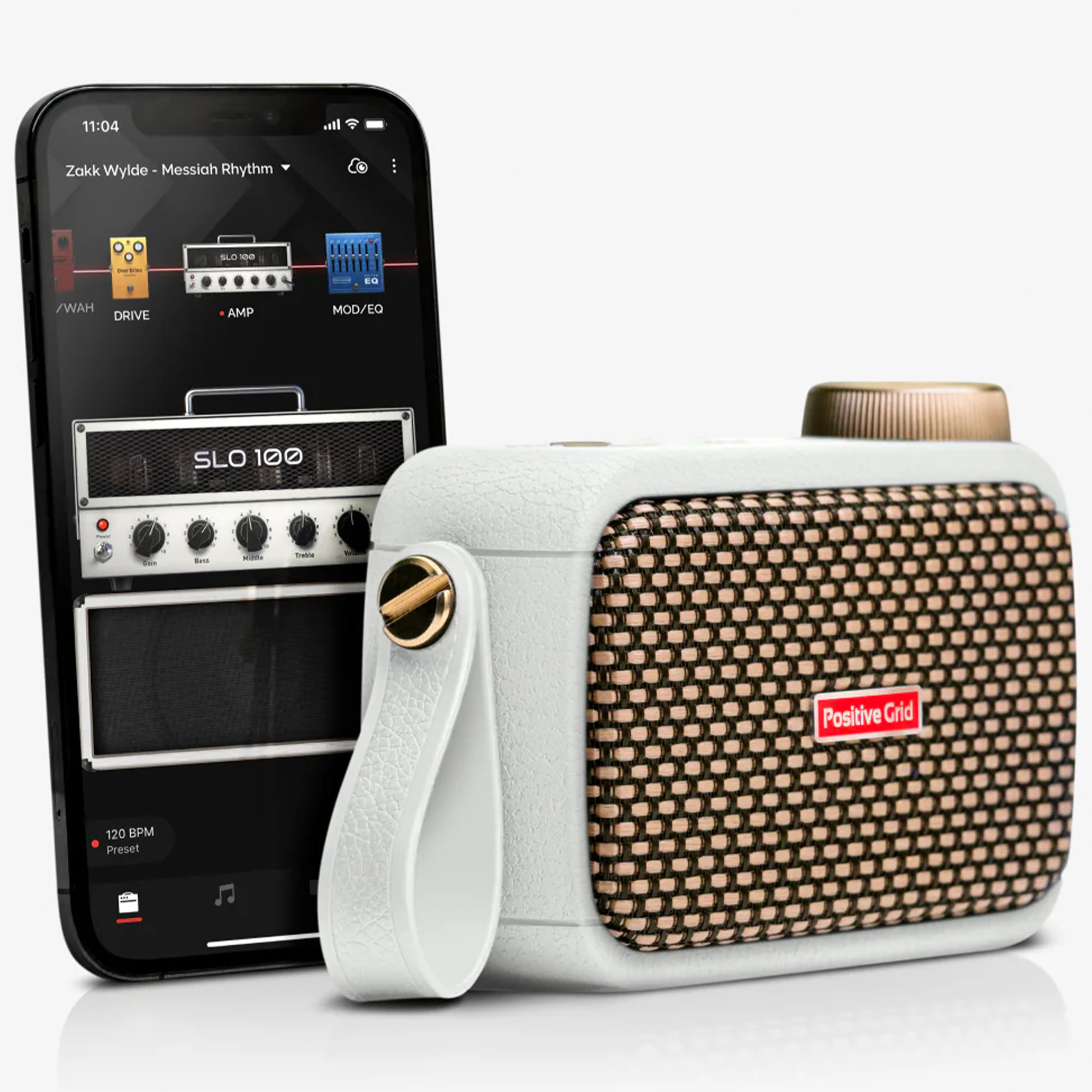 Positive Grid Spark GO Ultra Portable Smart Guitar Amp & Bluetooth Speaker 5 Watt - Pearl