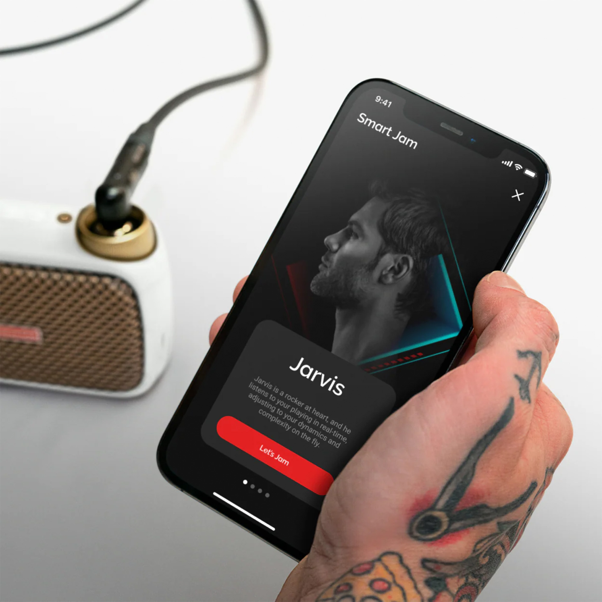 Positive Grid Spark GO Ultra Portable Smart Guitar Amp & Bluetooth Speaker 5 Watt - Pearl