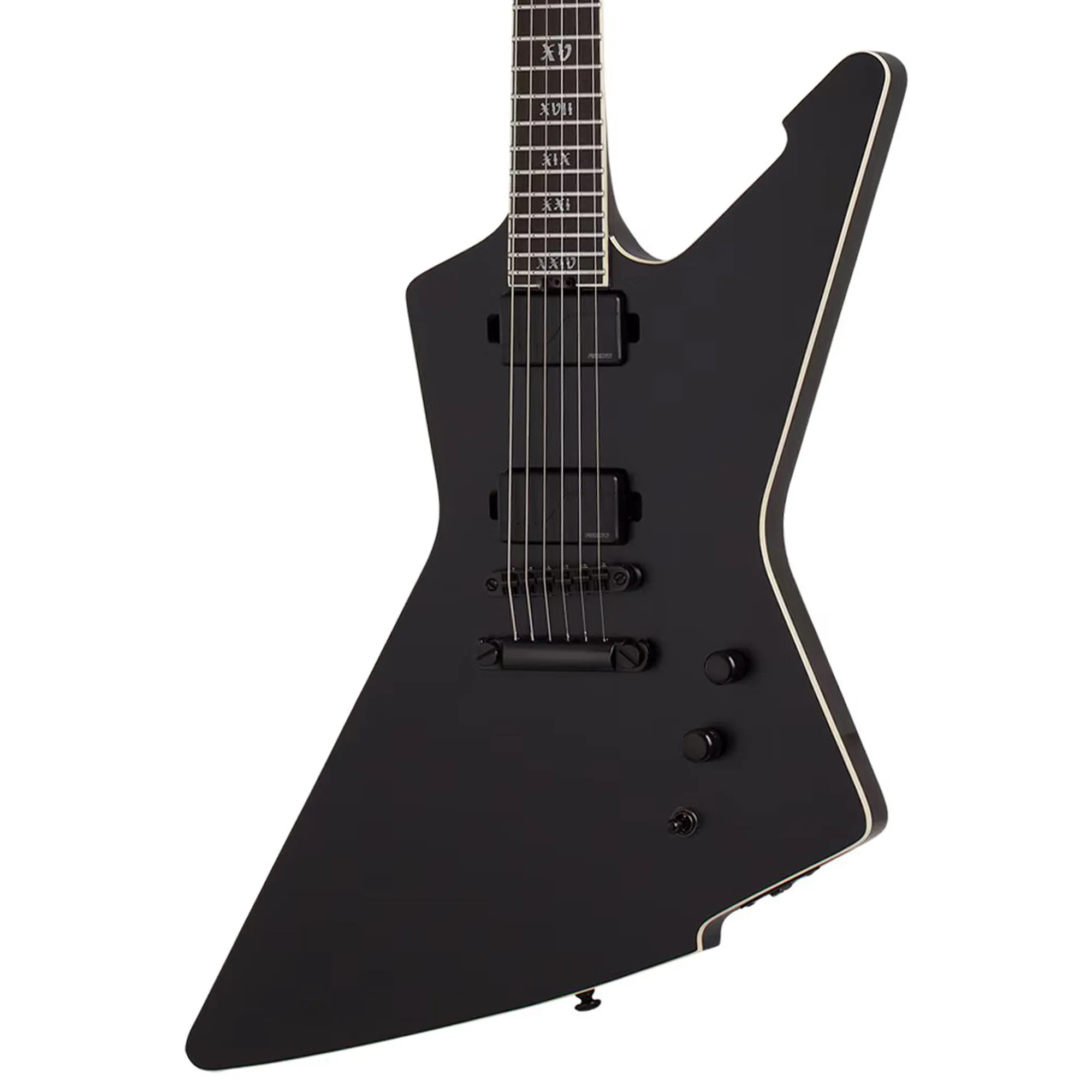 Schecter E-1 SLS Evil Twin Electric Guitar - Satin Black