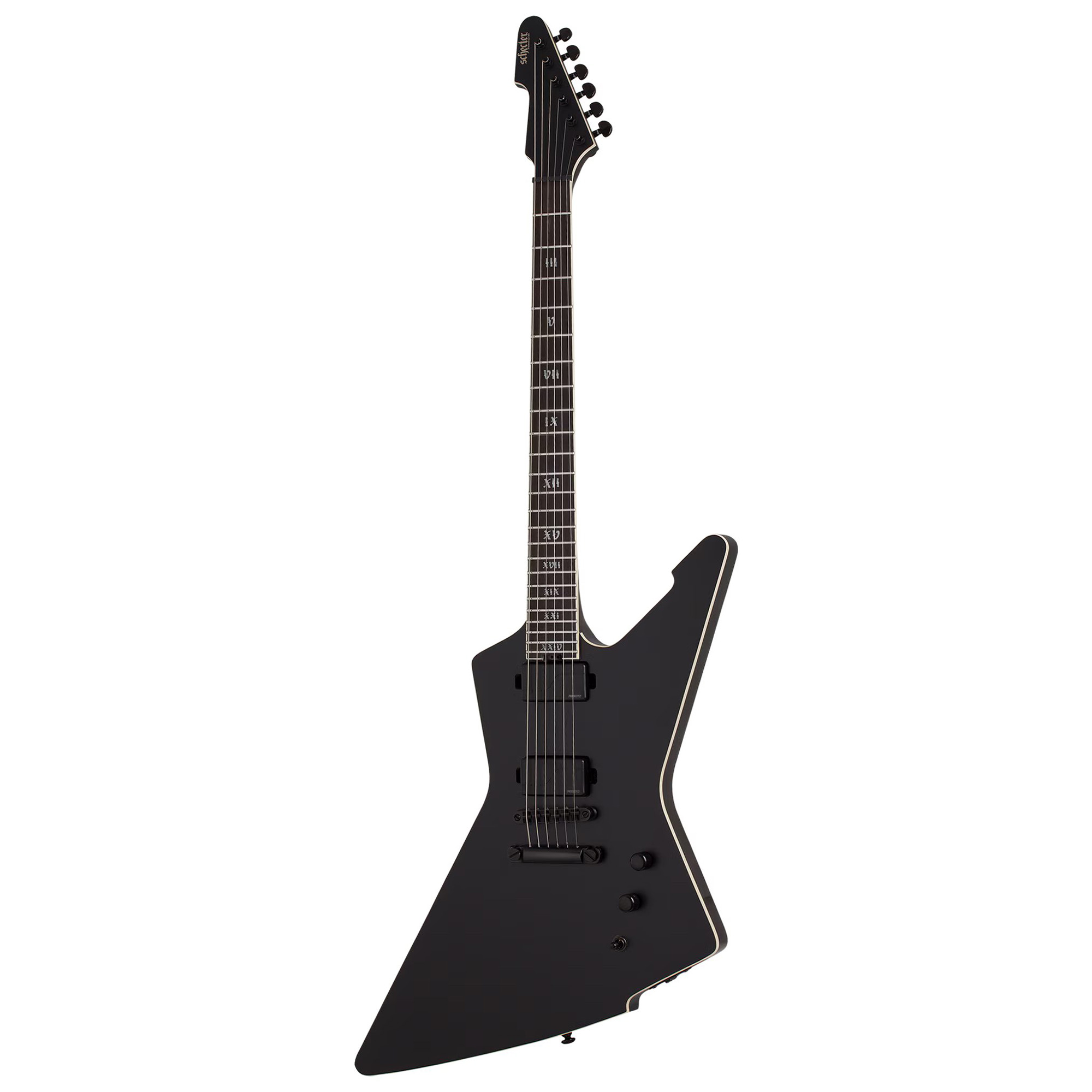 Schecter E-1 SLS Evil Twin Electric Guitar - Satin Black