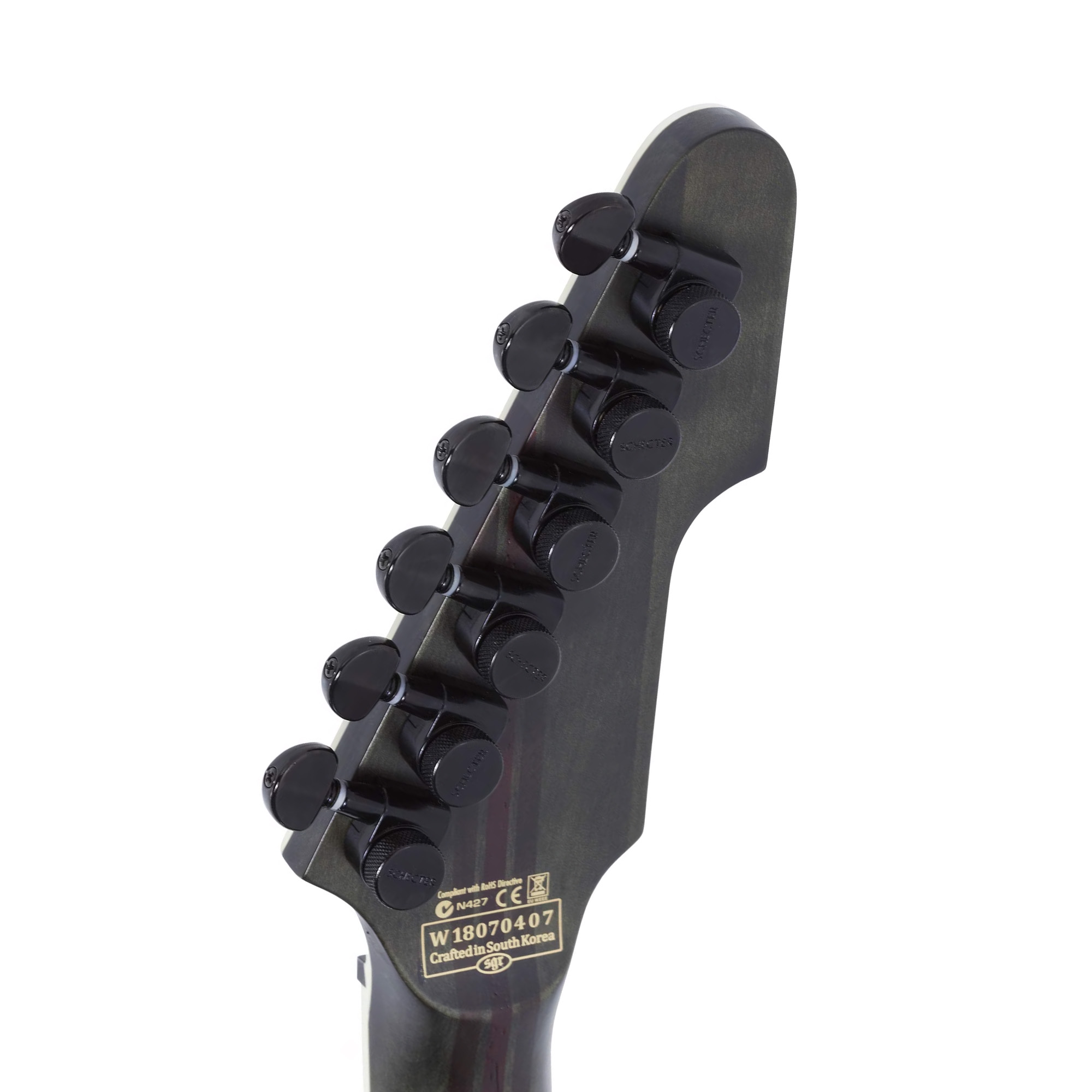 Schecter E-1 SLS Evil Twin Electric Guitar - Satin Black