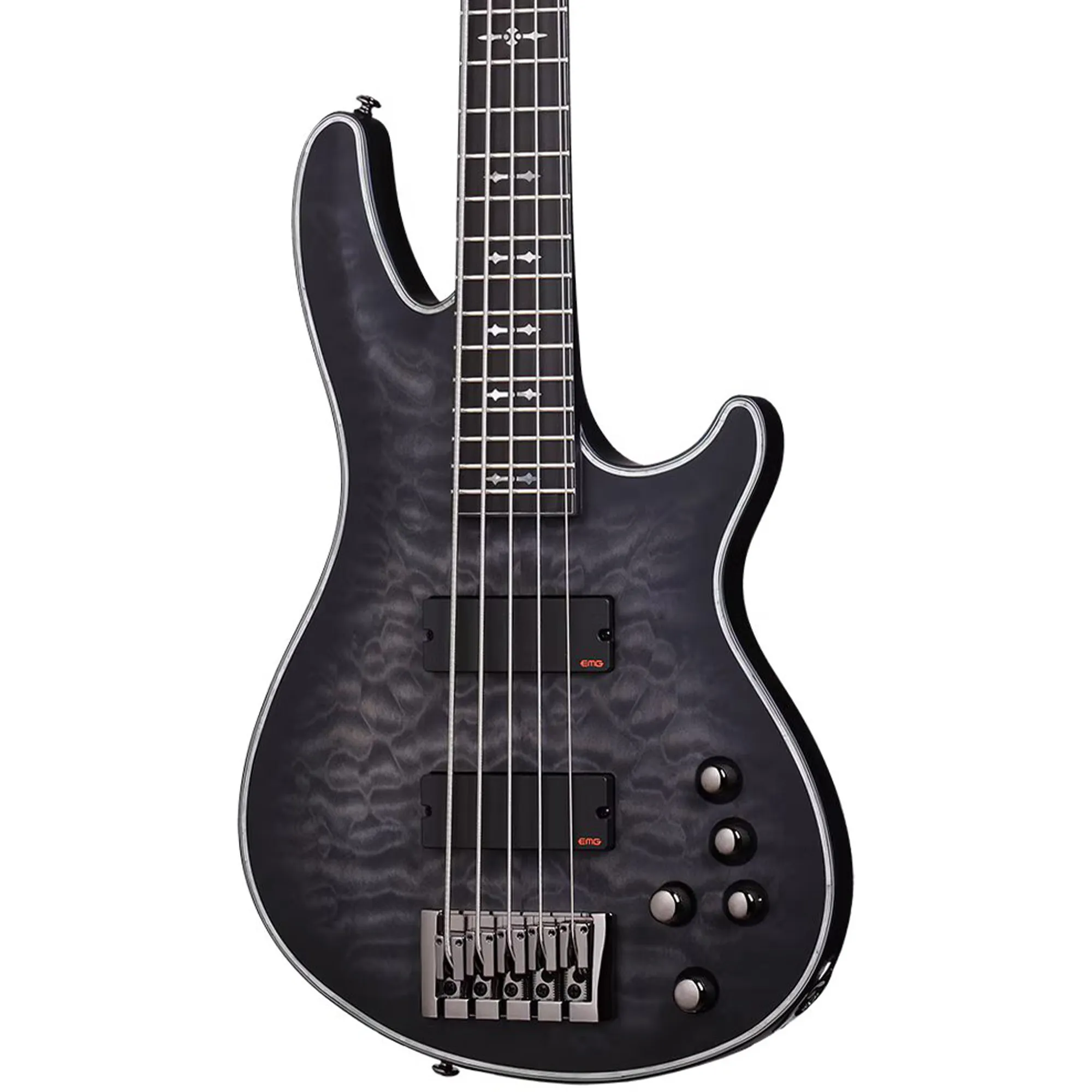 Schecter Hellraiser Extreme 5 Bass Electric Guitar - See Thru Black Satin
