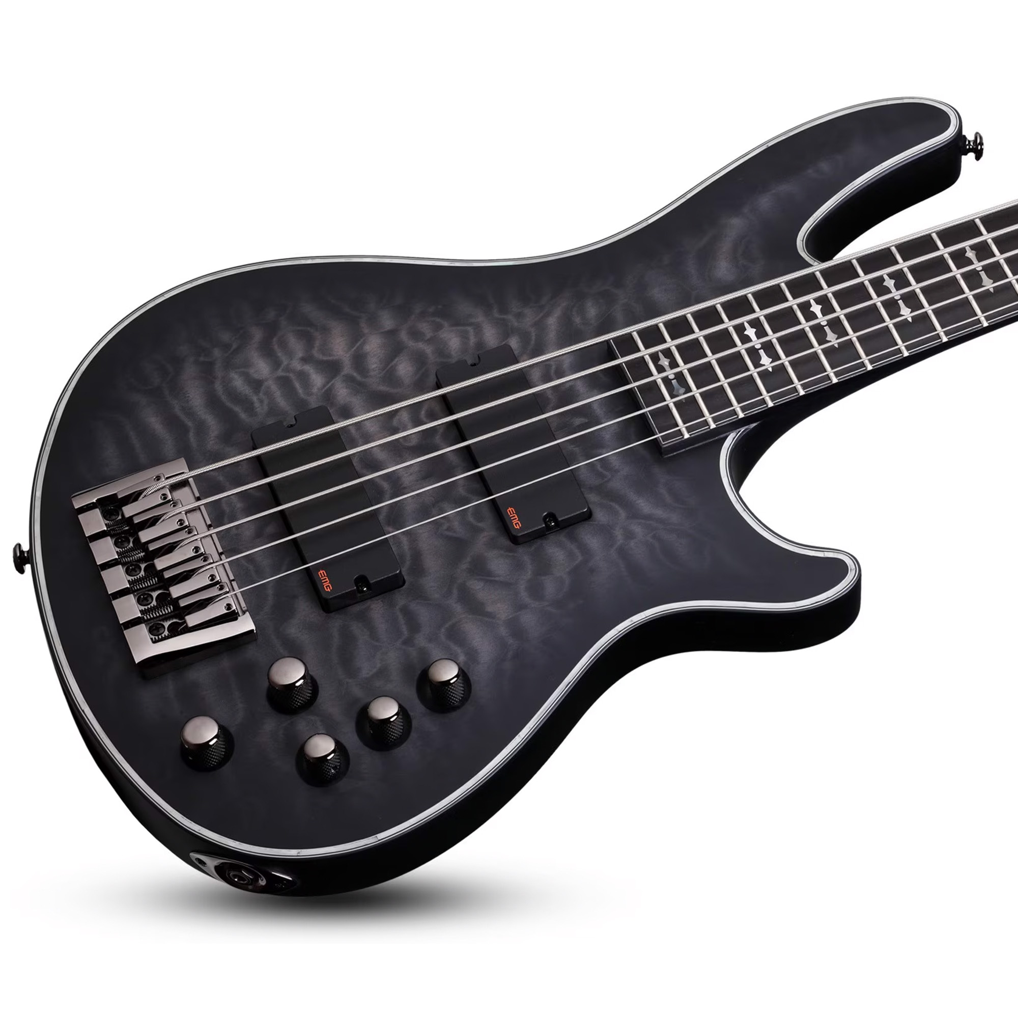 Schecter Hellraiser Extreme 5 Bass Electric Guitar - See Thru Black Satin