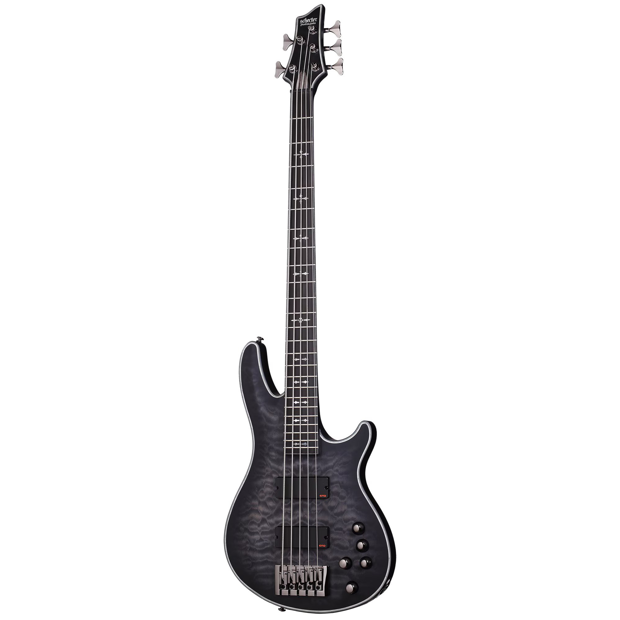 Schecter Hellraiser Extreme 5 Bass Electric Guitar - See Thru Black Satin