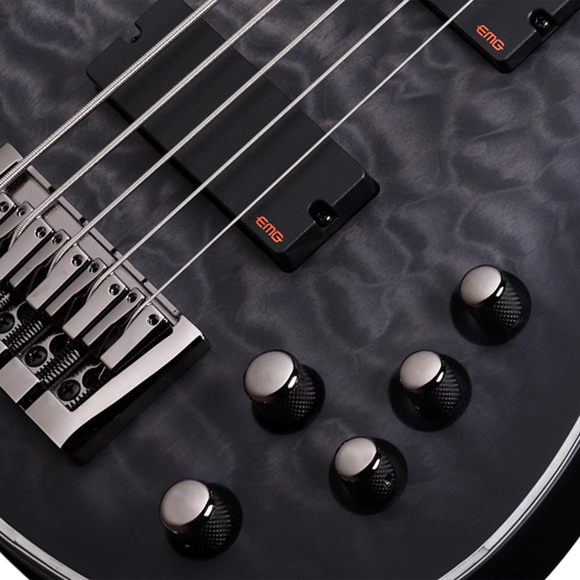 Schecter Hellraiser Extreme 5 Bass Electric Guitar - See Thru Black Satin