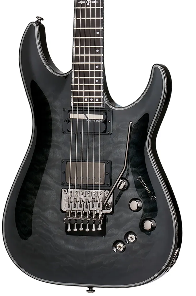 Schecter Hellraiser Hybrid C-1 FR-S Electric Guitar - Trans Black Burst