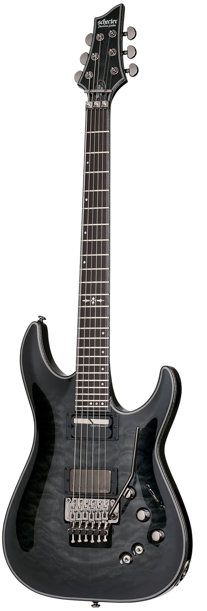 Schecter Hellraiser Hybrid C-1 FR-S Electric Guitar - Trans Black Burst