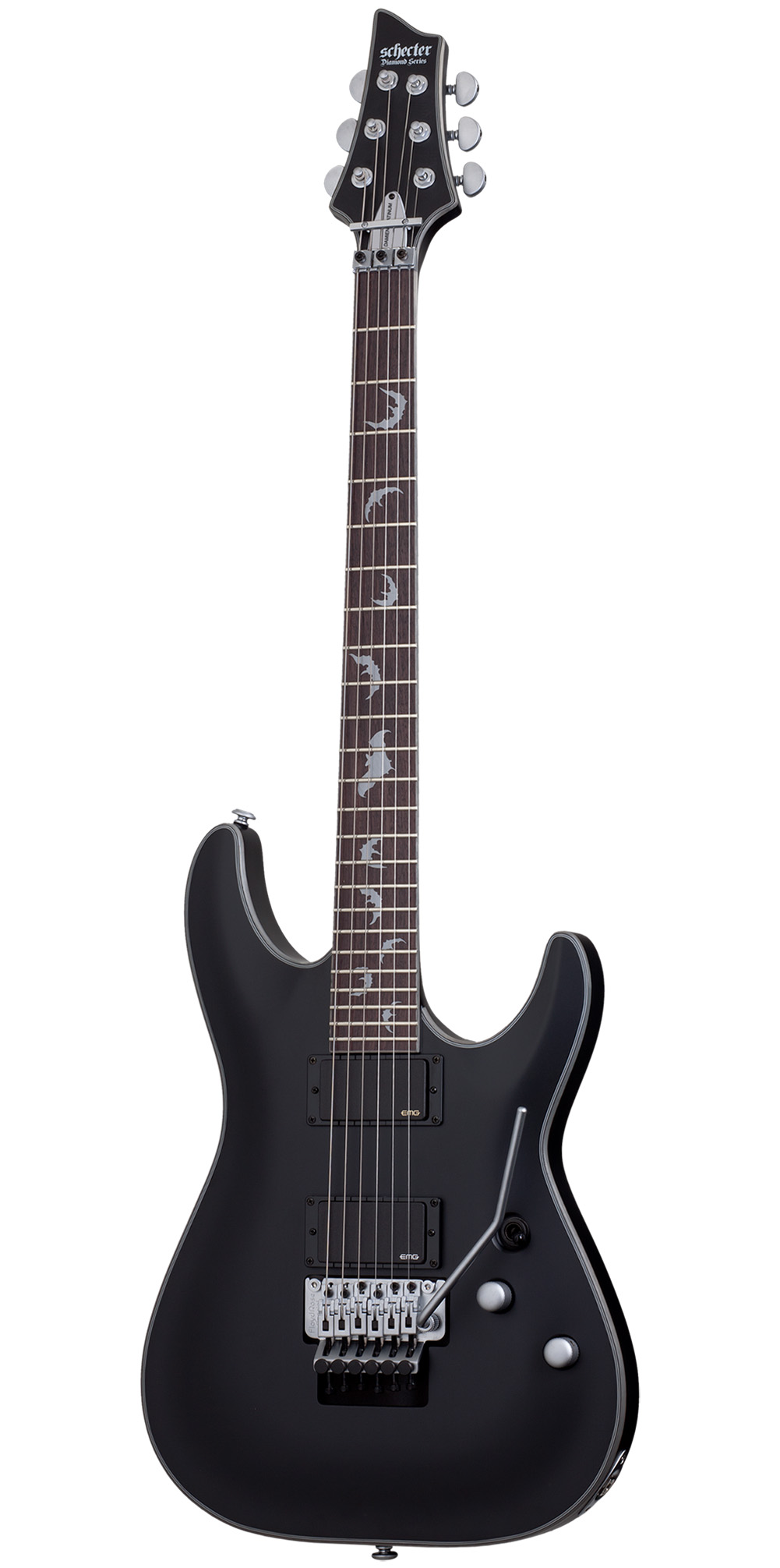 Schecter Damien Platinum 6 FR Electric Guitar - Satin Black
