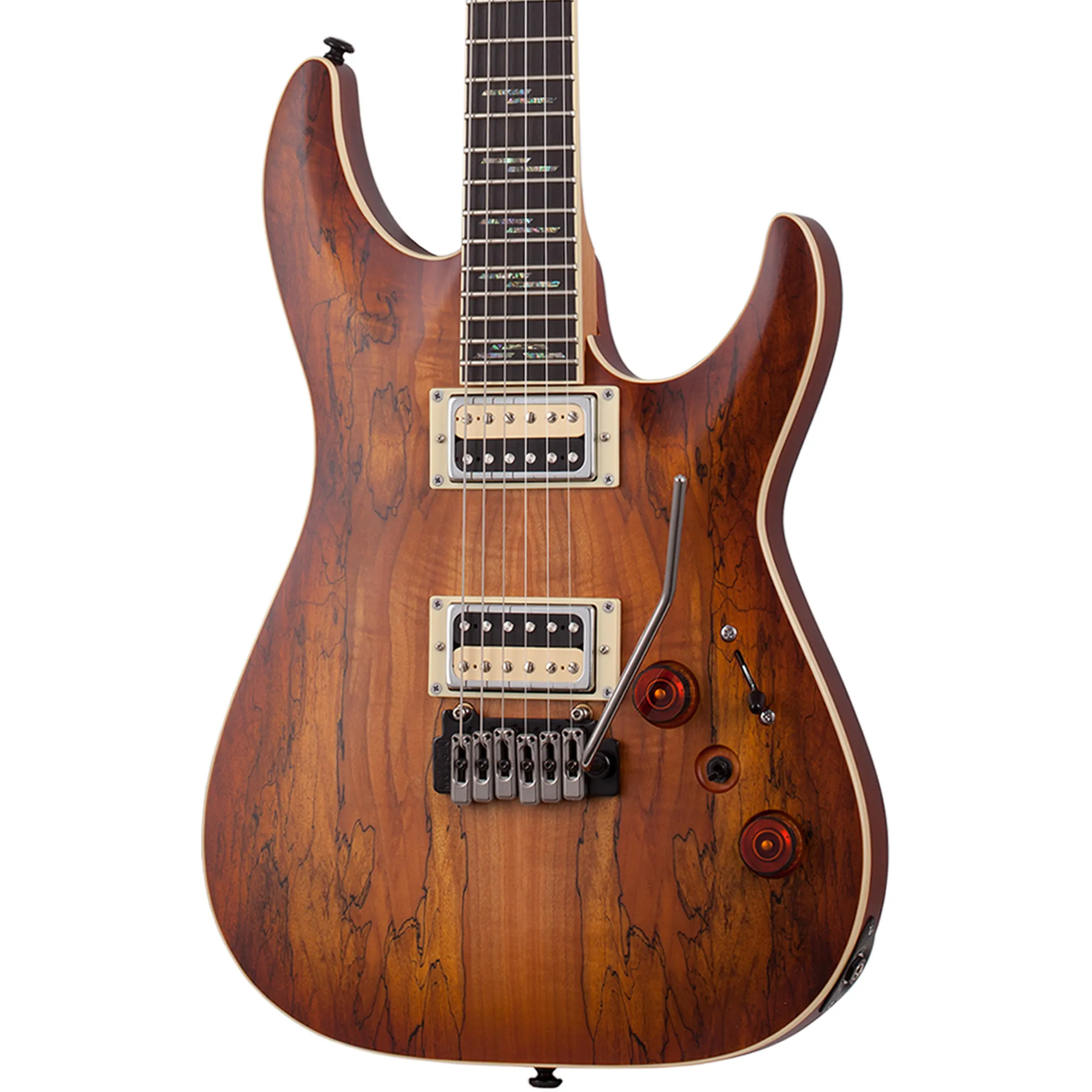 Schecter Electric Guitar C-1 Exotic Spalted Maple - Satin Natural Vintage Burst