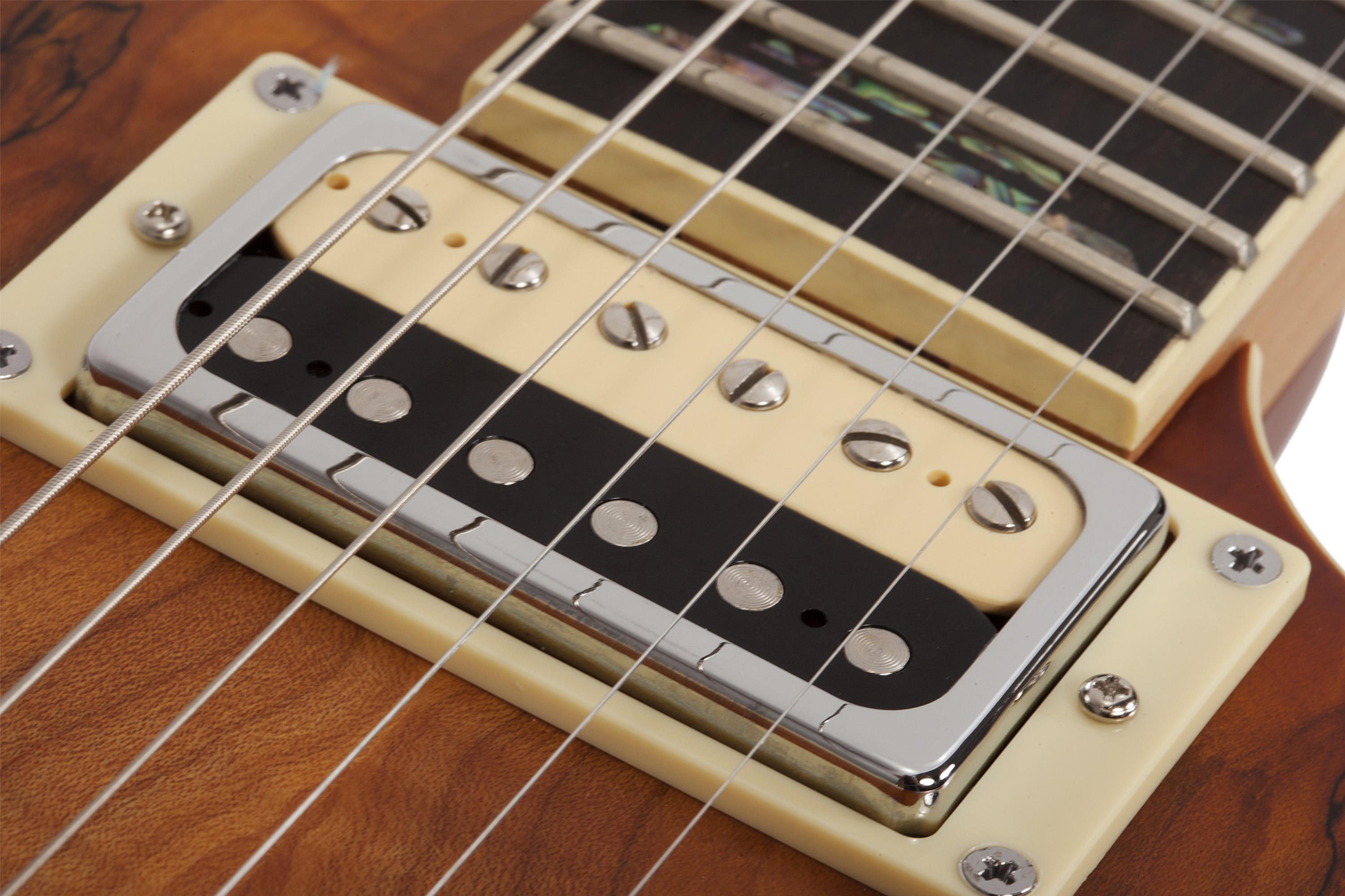 Schecter Electric Guitar C-1 Exotic Spalted Maple - Satin Natural Vintage Burst