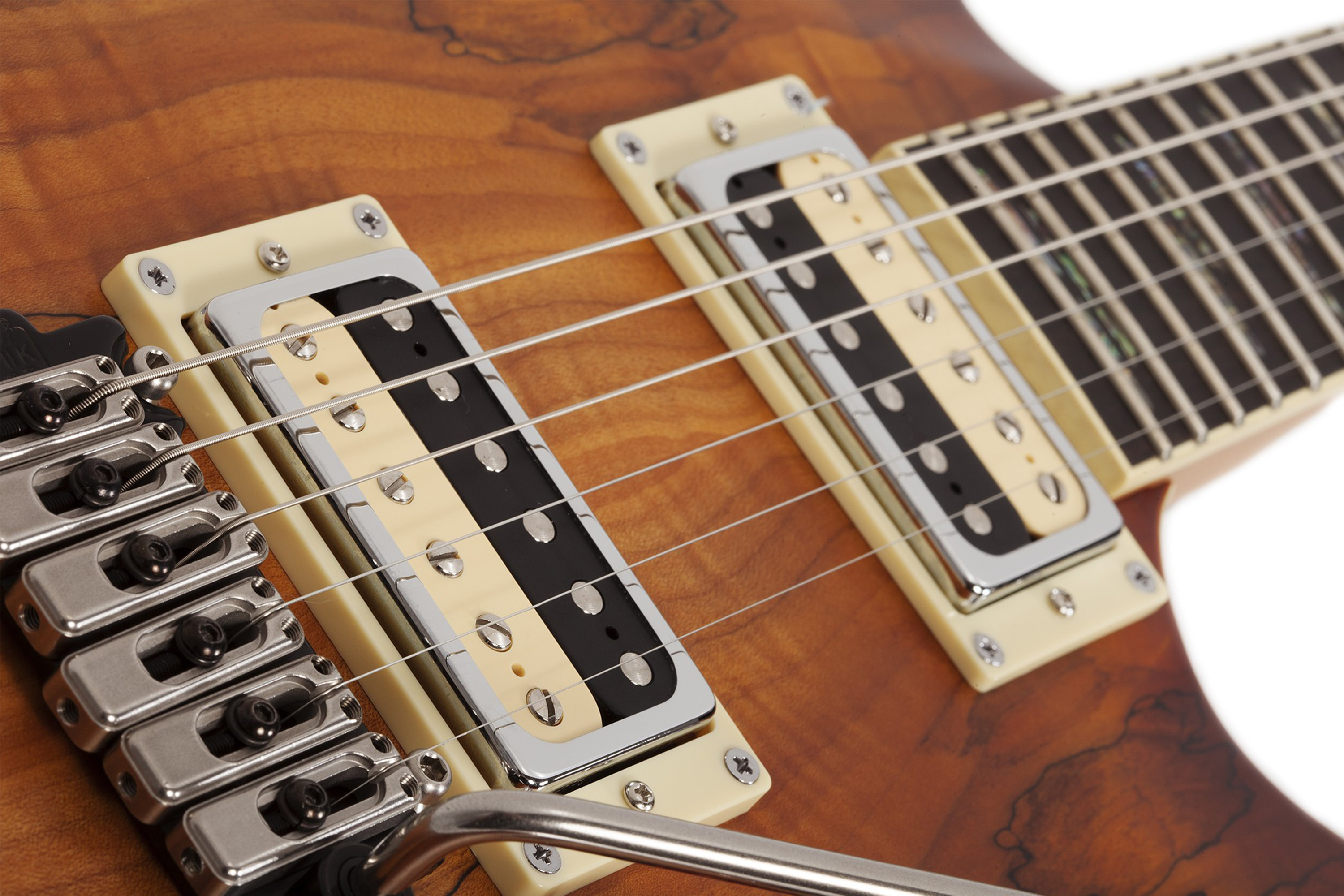 Schecter Electric Guitar C-1 Exotic Spalted Maple - Satin Natural Vintage Burst