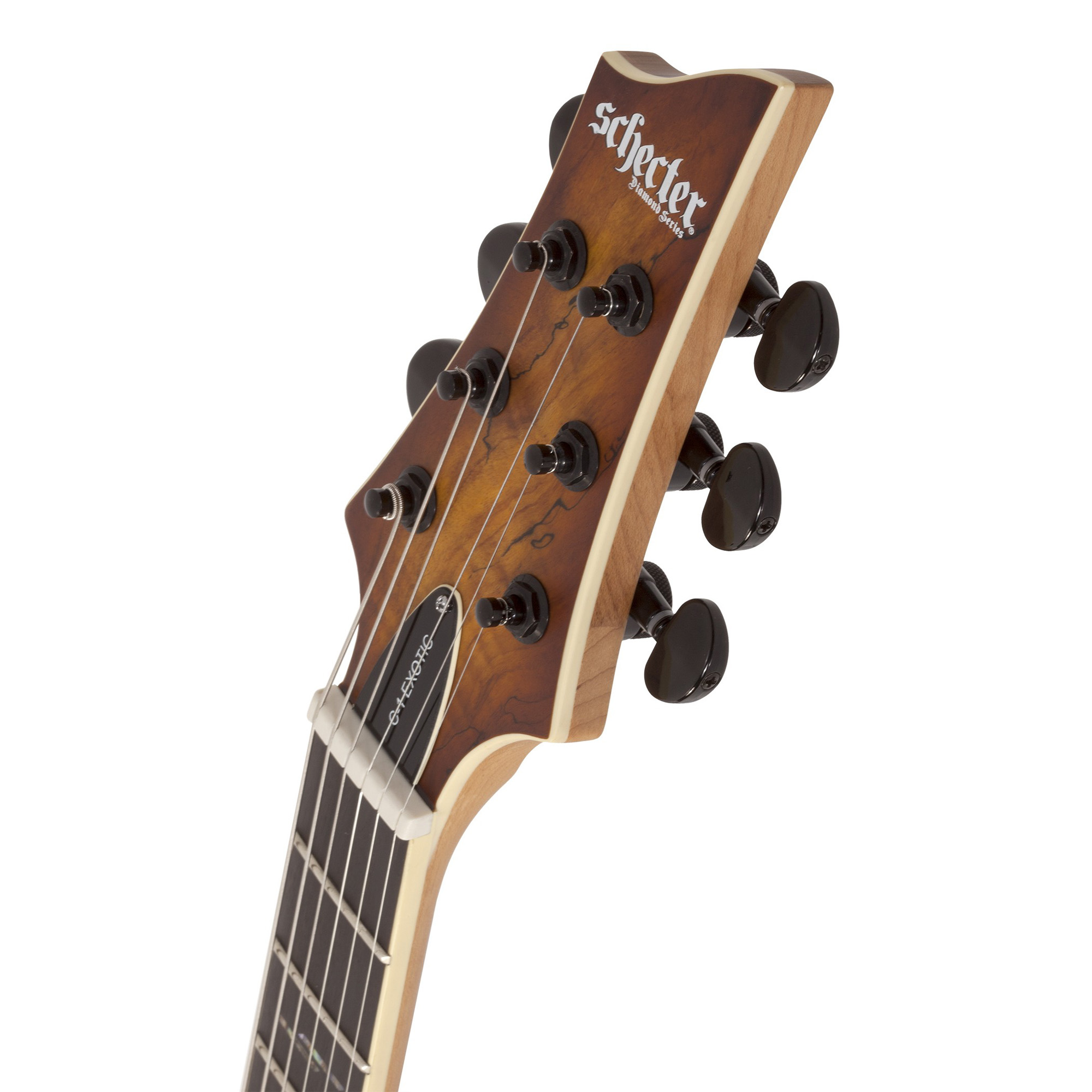 Schecter Electric Guitar C-1 Exotic Spalted Maple - Satin Natural Vintage Burst