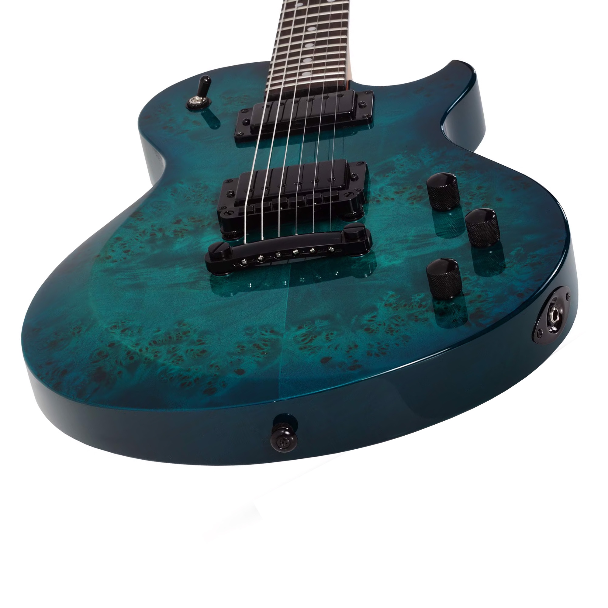 Schecter Electric Guitar Solo II Standard - Ocean Blue Burst Burl