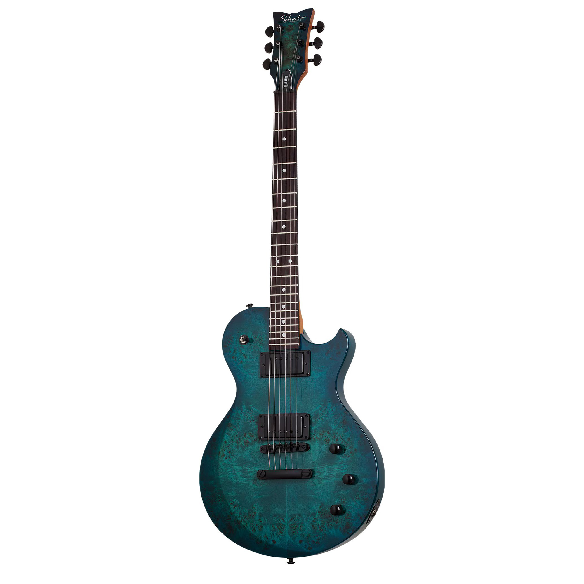 Schecter Electric Guitar Solo II Standard - Ocean Blue Burst Burl