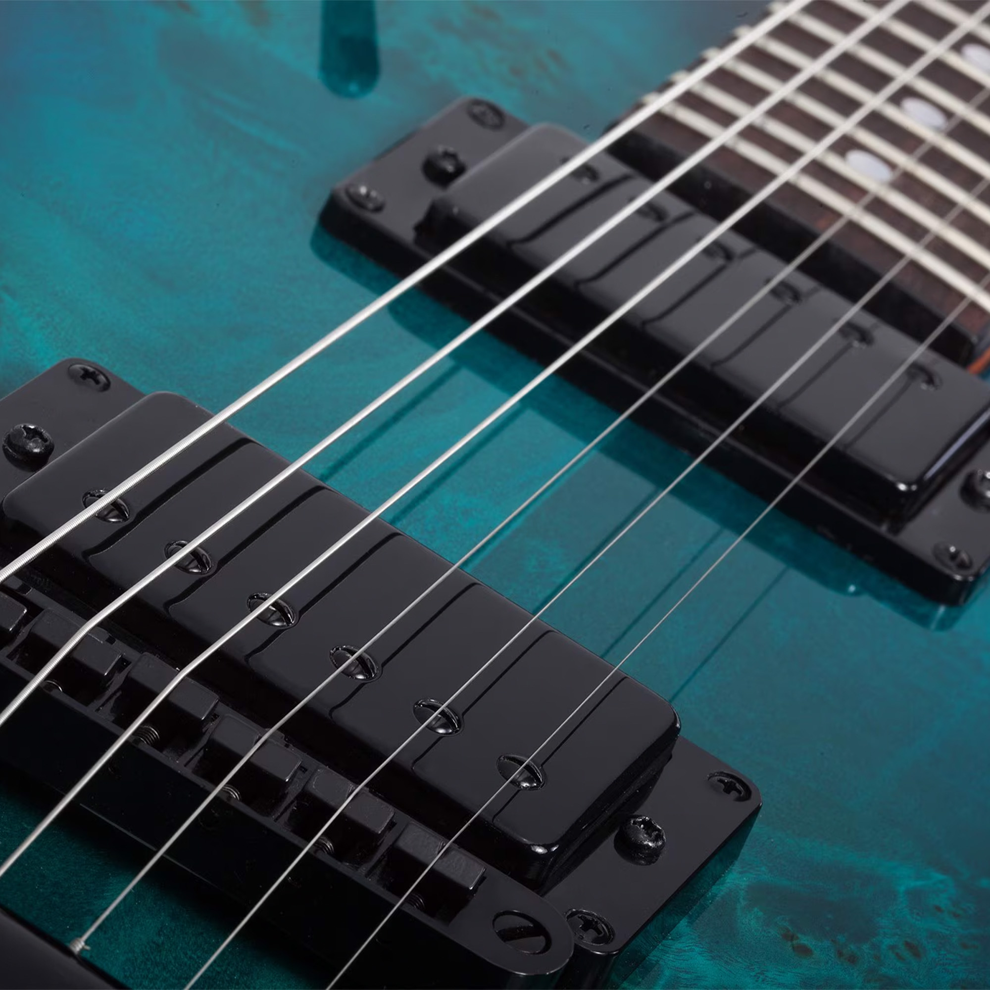 Schecter Electric Guitar Solo II Standard - Ocean Blue Burst Burl