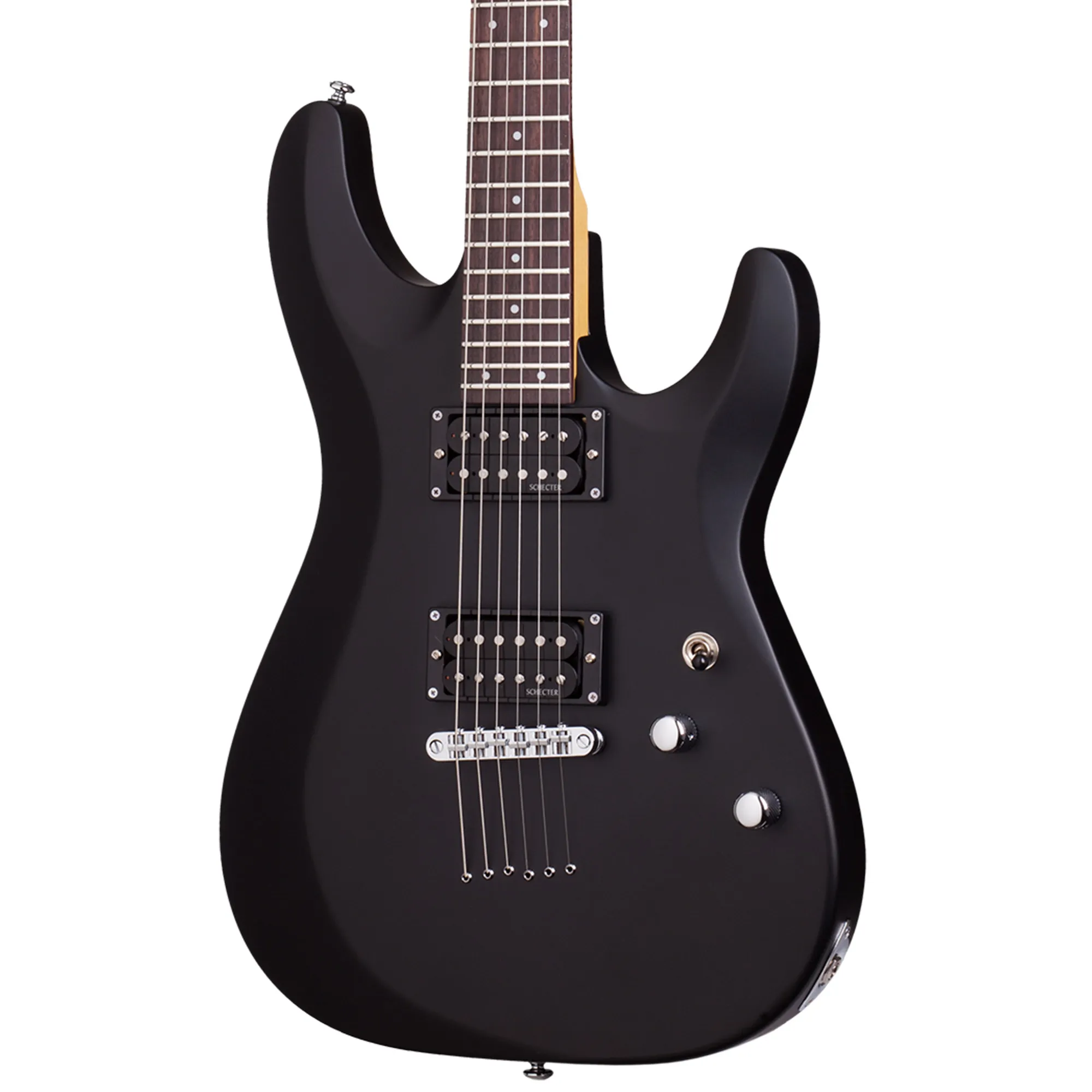 Schecter C-6 Deluxe Electric Guitar - Satin Black