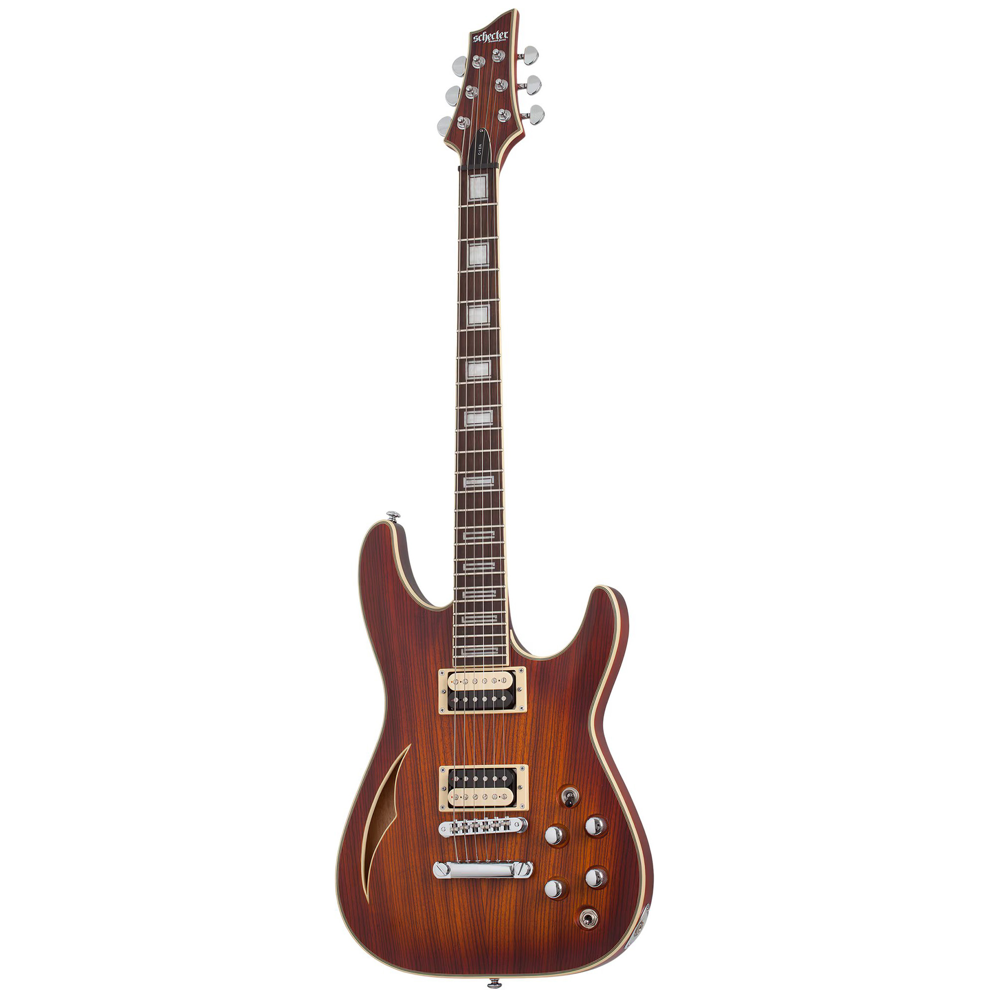 Schecter C-1 E/A Classic Semi Hollowbody Electric Guitar - Faded Vintage Sunburst