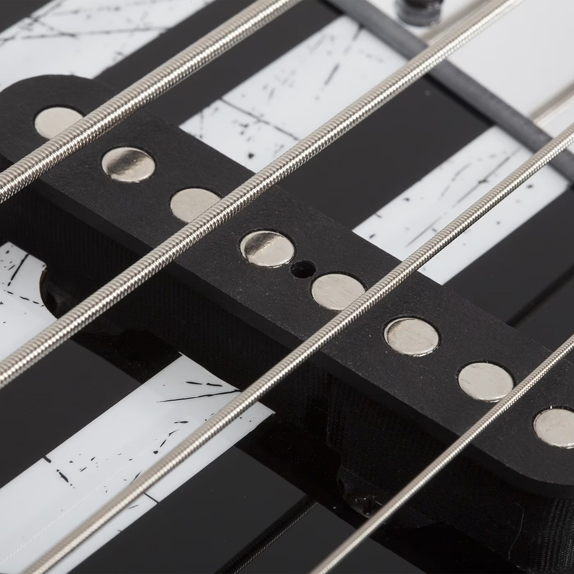 Schecter JD DeServio J-4 Electric Bass - Gloss Black with 'BLS' Distressed Flag (PRE ORDER)