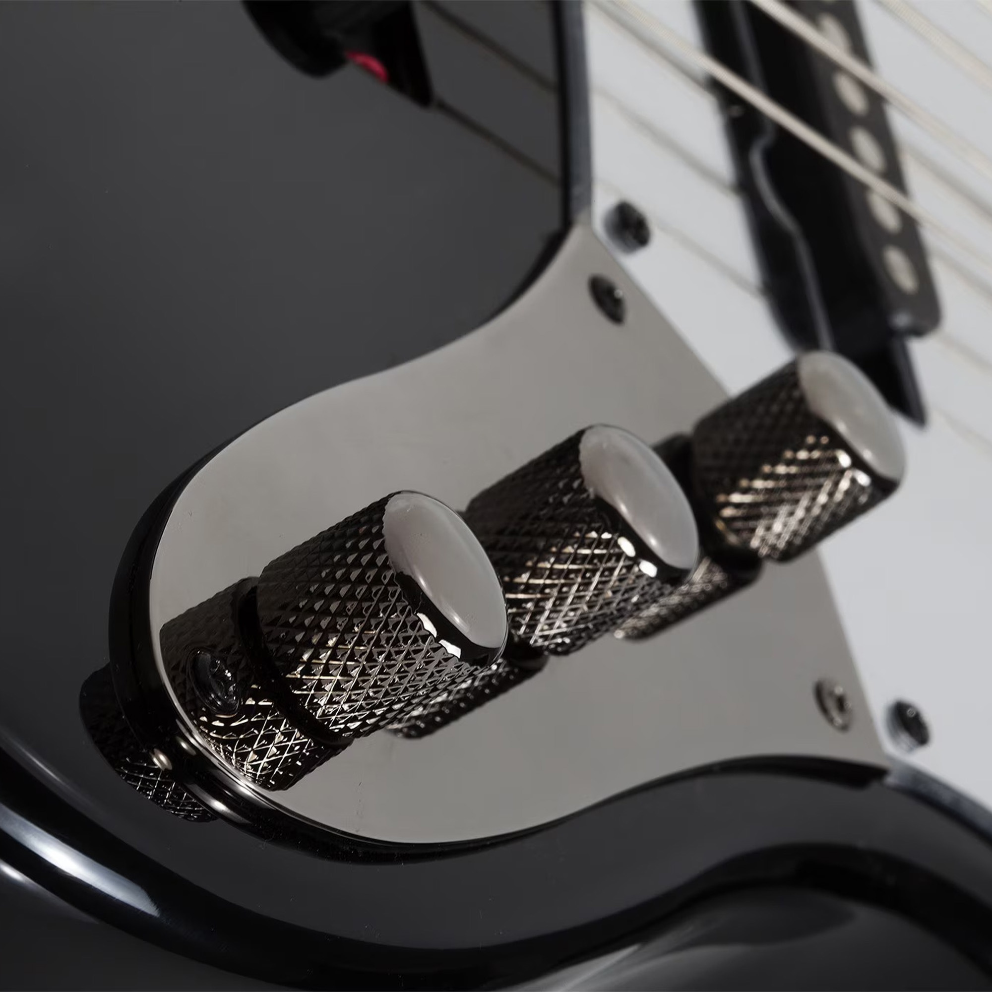 Schecter JD DeServio J-4 Electric Bass - Gloss Black with 'BLS' Distressed Flag (PRE ORDER)