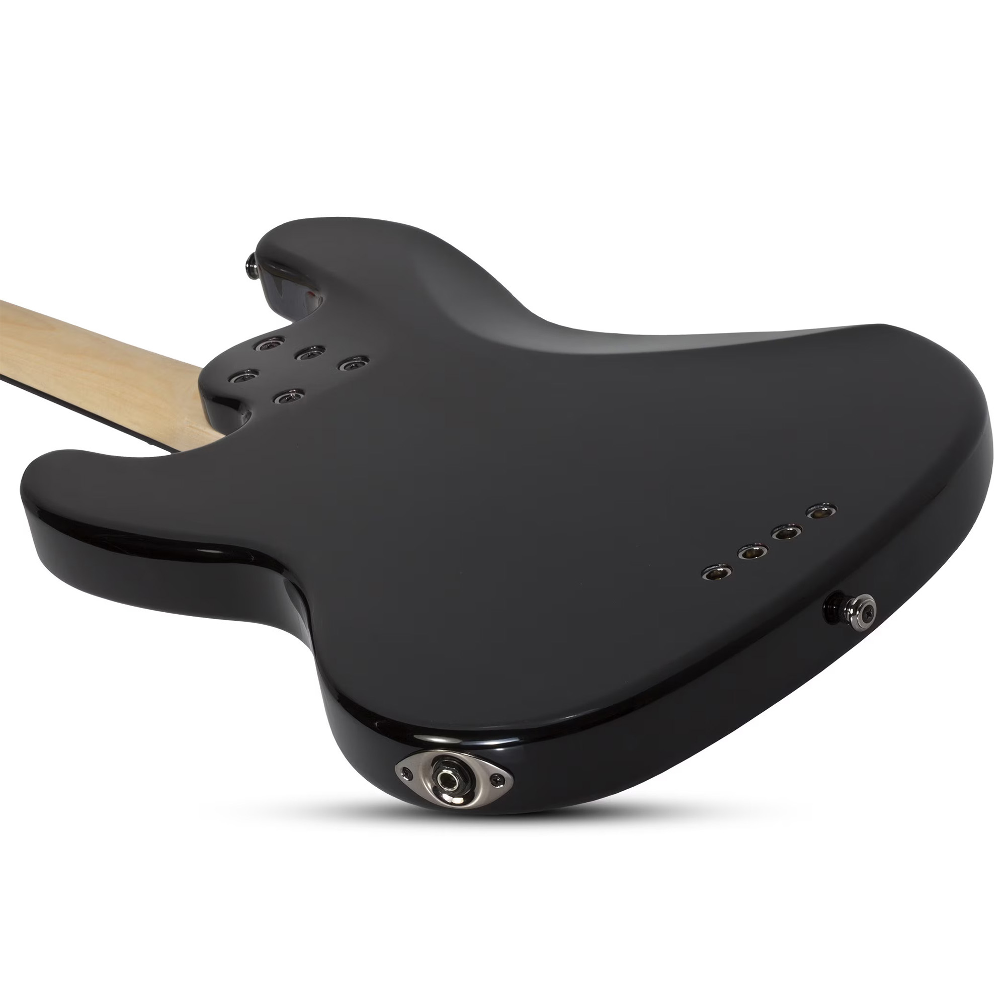 Schecter JD DeServio J-4 Electric Bass - Gloss Black with 'BLS' Distressed Flag (PRE ORDER)