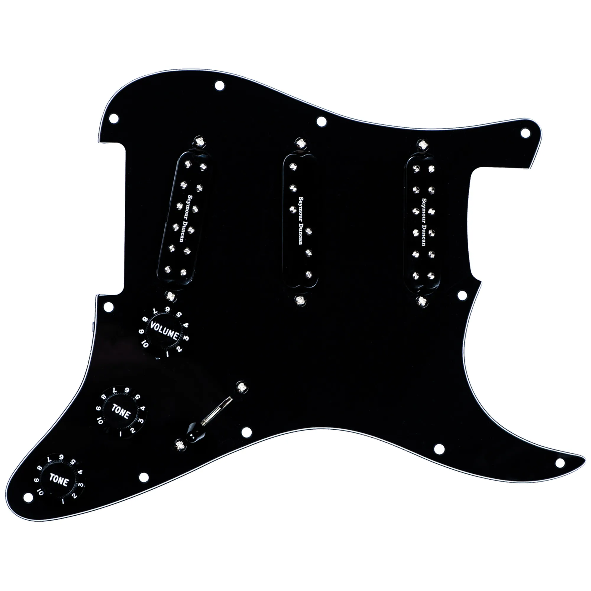 Seymour Duncan 11550-03-B Versatile Stratocaster Everything Axe Loaded Pickguard - Black