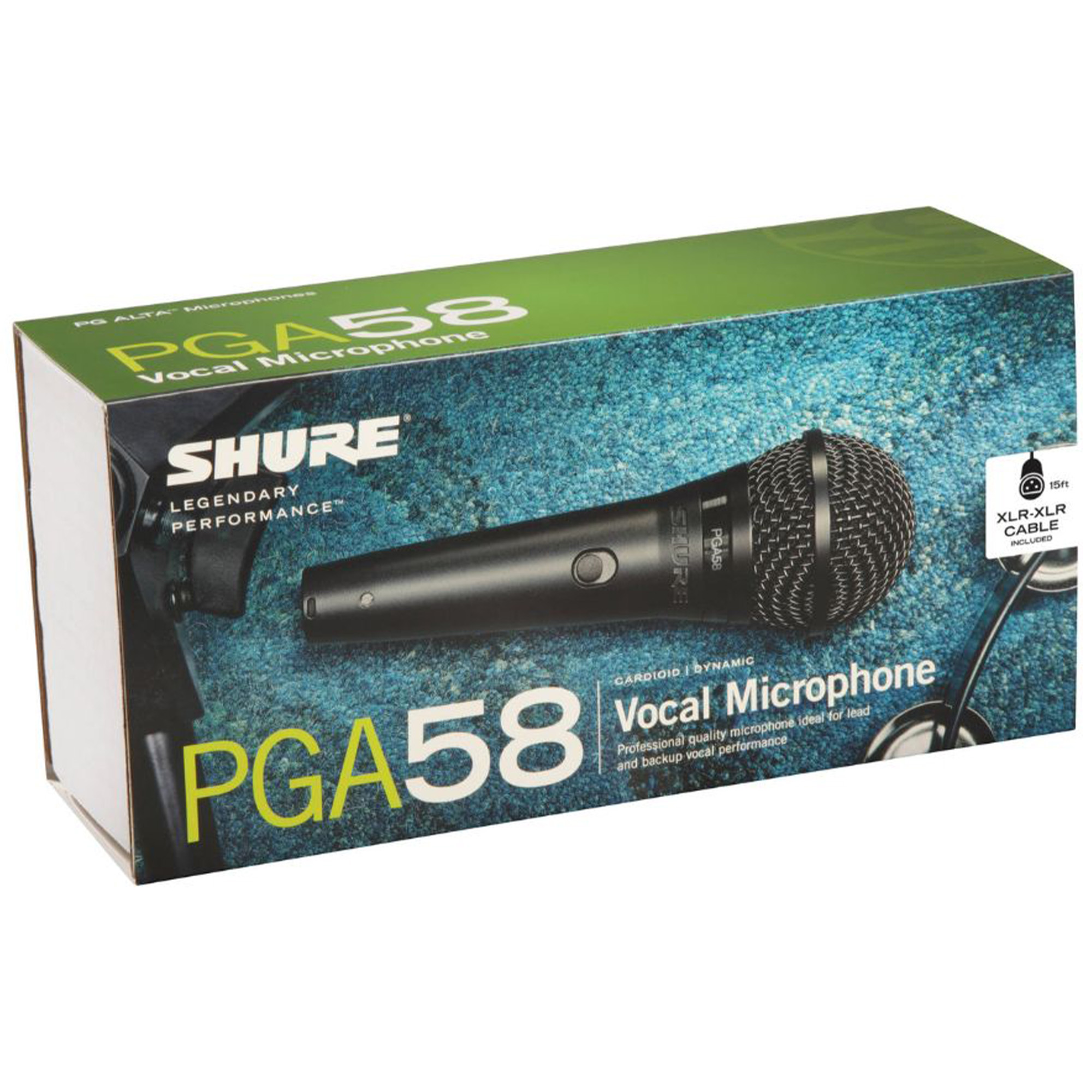 Shure PGA58-XLR-E Handheld Microphone with 15ft - XLR Cable