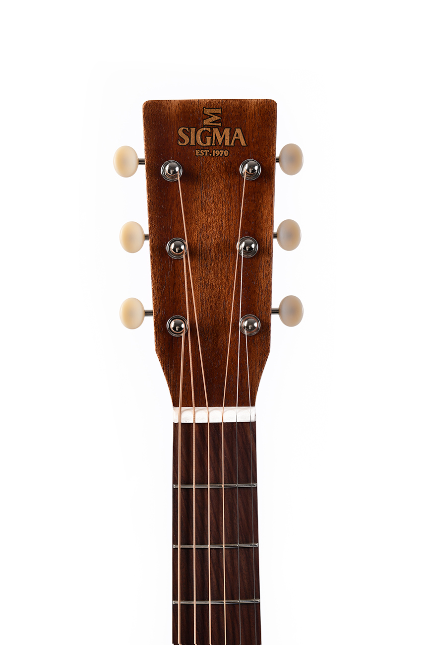 Sigma 000-14 Fret Solid Mahogany Semi Acoustic Guitar Distressed Satin - Mahogany