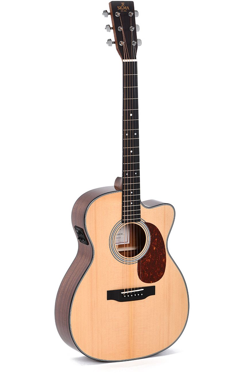 Sigma 000MC-1E 14 Fret Cutaway Acoustic Guitar - Natural High Gloss