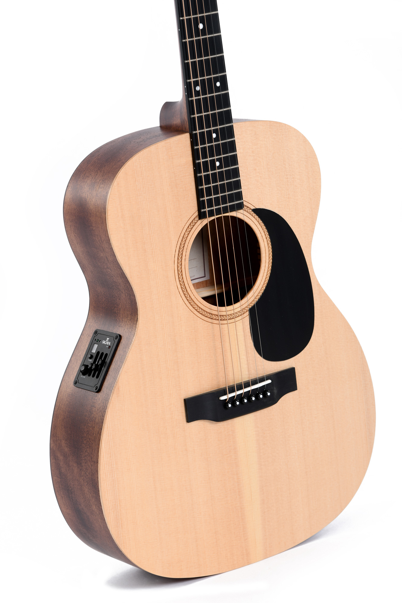 Sigma 000-14 Fret Solid Top Sitka Spruce Semi Acoustic Guitar - Natural