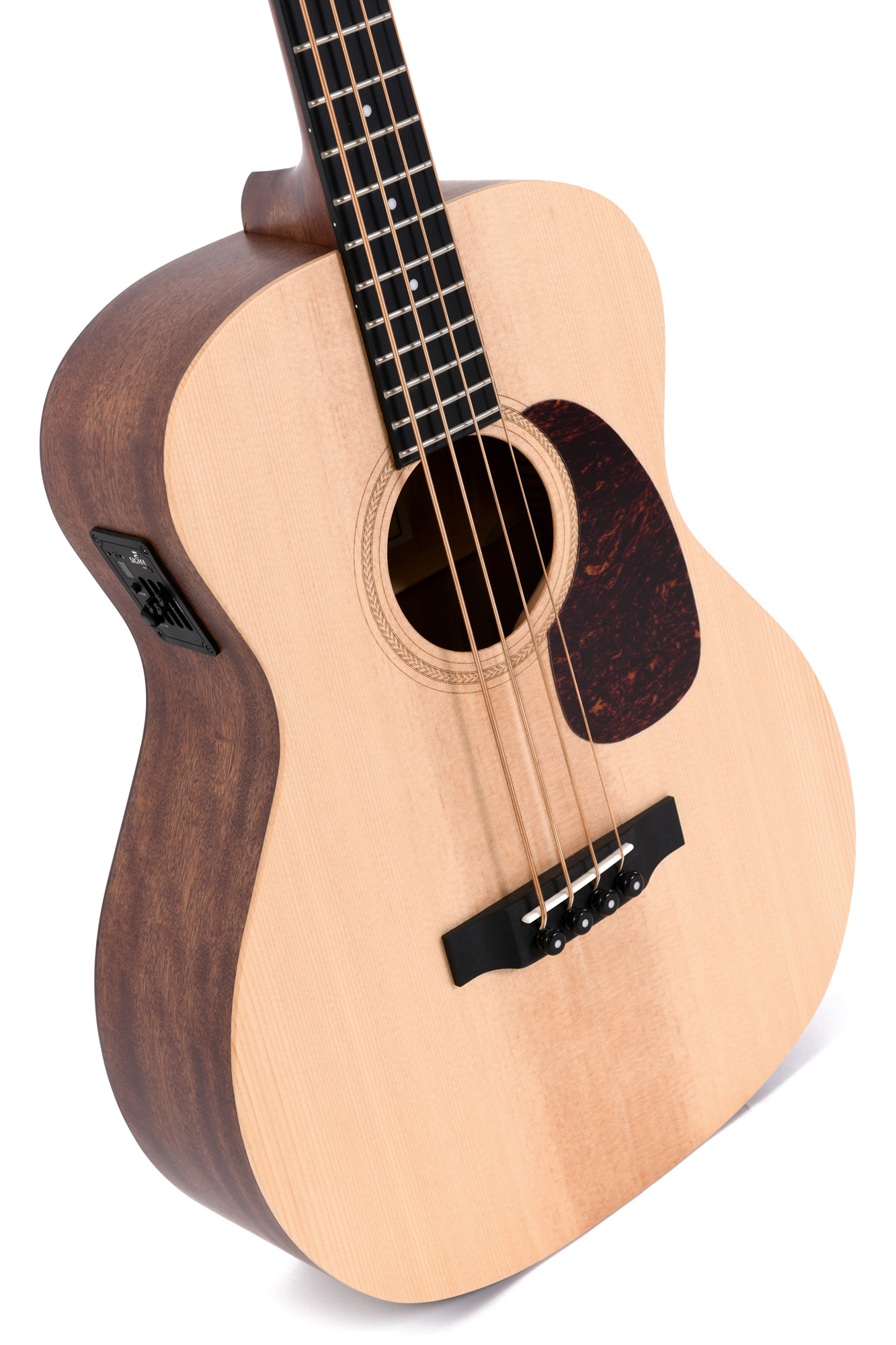 Sigma J-14 Fret Solid Top Sitka Spruce Semi Acoustic Bass - 4 String_B stock