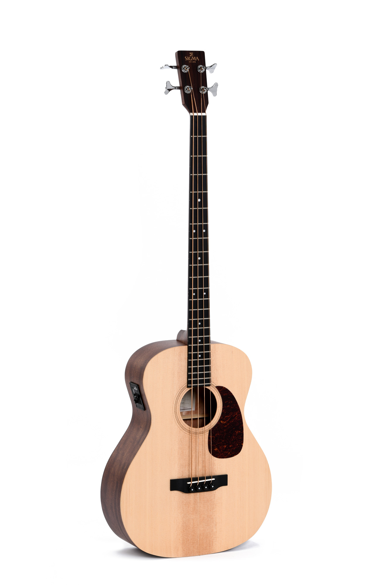Sigma J-14 Fret Solid Top Sitka Spruce Semi Acoustic Bass - 4 String_B stock