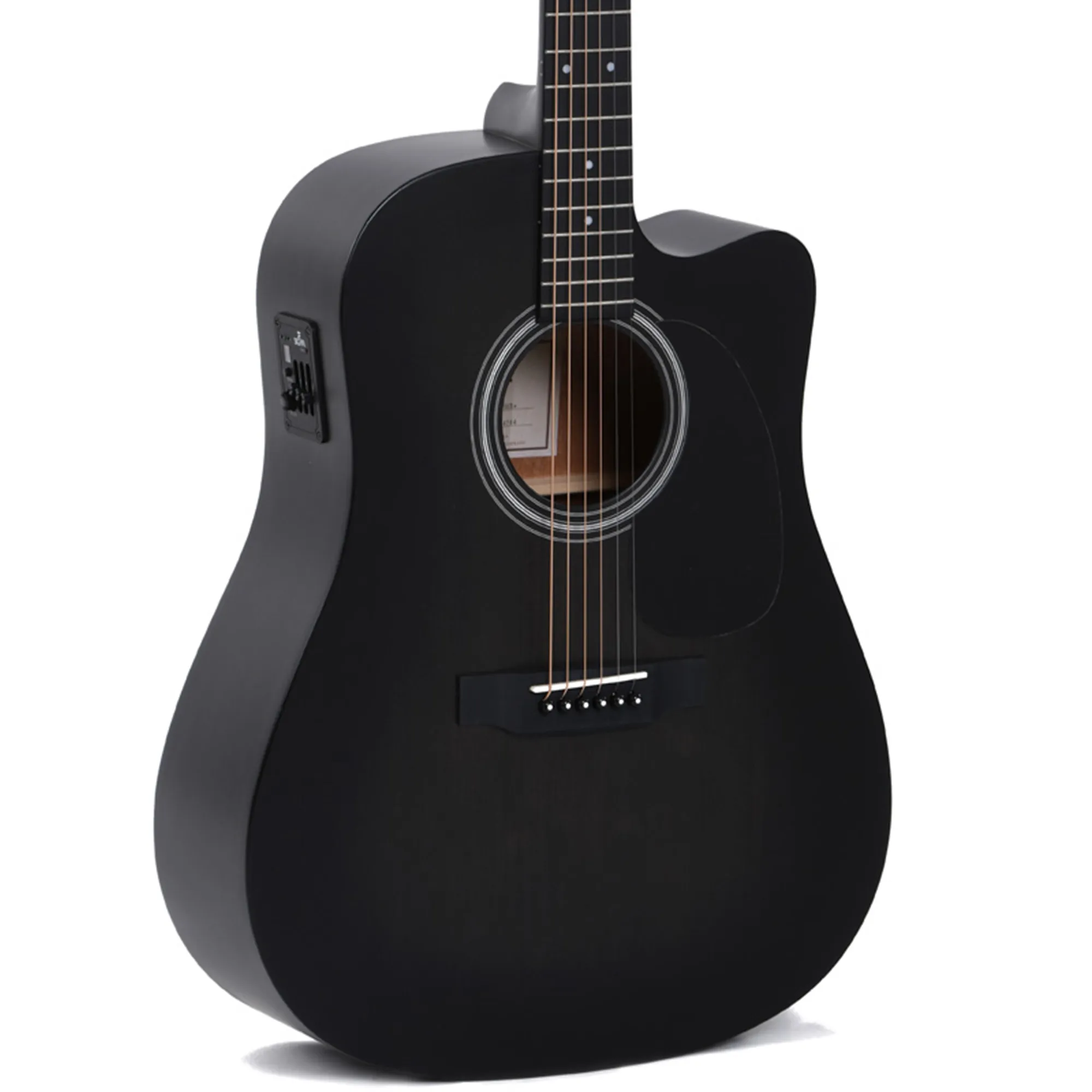 Sigma D-14 Fret Solid Top Sitka Spruce Cutaway Semi Acoustic Guitar - Satin