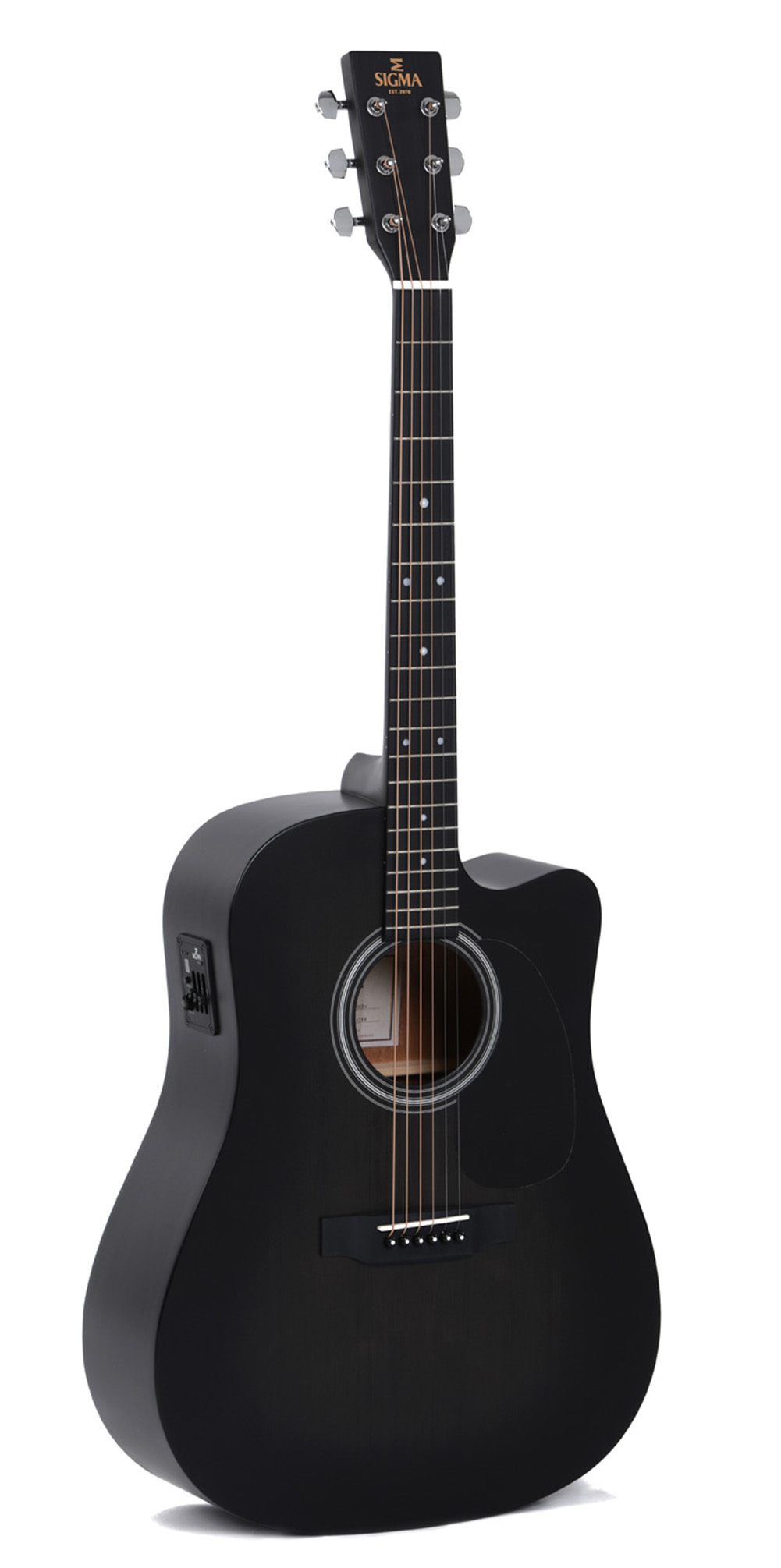 Sigma D-14 Fret Solid Top Sitka Spruce Cutaway Semi Acoustic Guitar - Satin