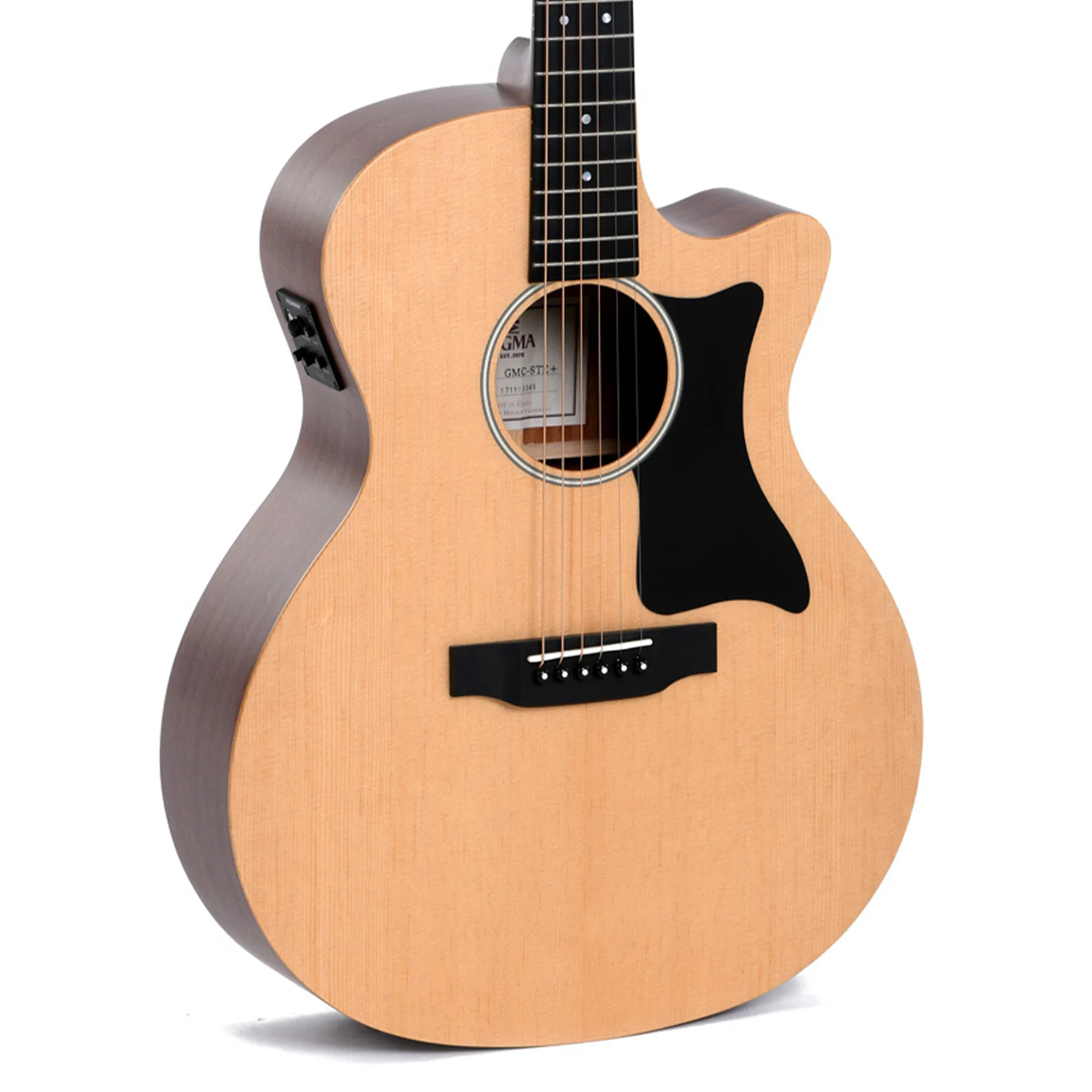 Sigma Grand Orchestral OM-14 Fret Cutaway Semi Acoustic Guitar - Natural