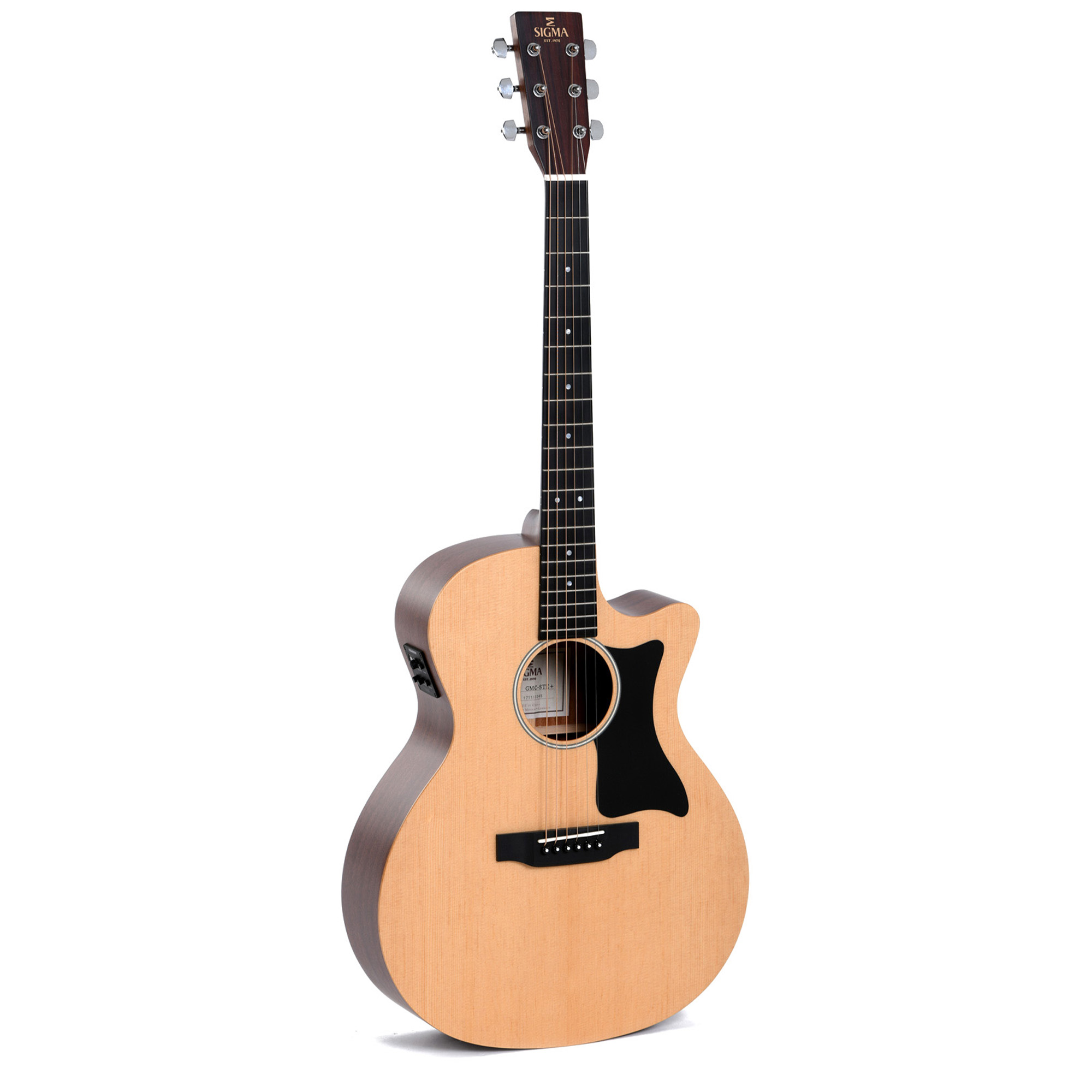 Sigma Grand Orchestral OM-14 Fret Cutaway Semi Acoustic Guitar - Natural