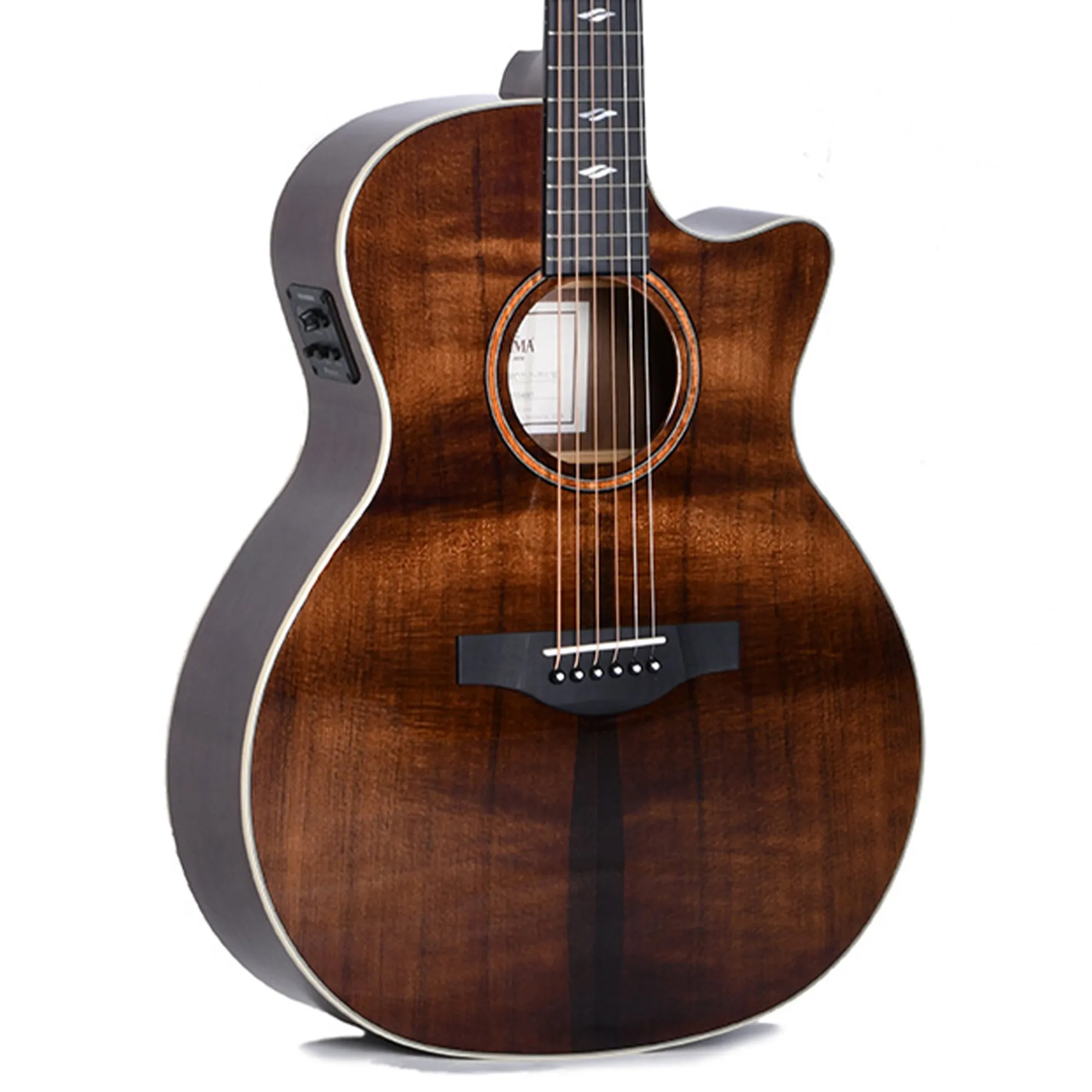 Sigma Grand OM-14 Fret Acoustic Cutaway Guitar - Dark Mahogany