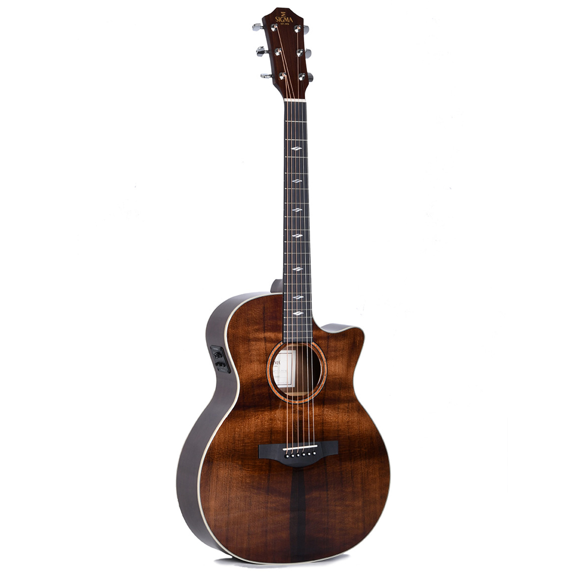 Sigma Grand OM-14 Fret Acoustic Cutaway Guitar - Dark Mahogany