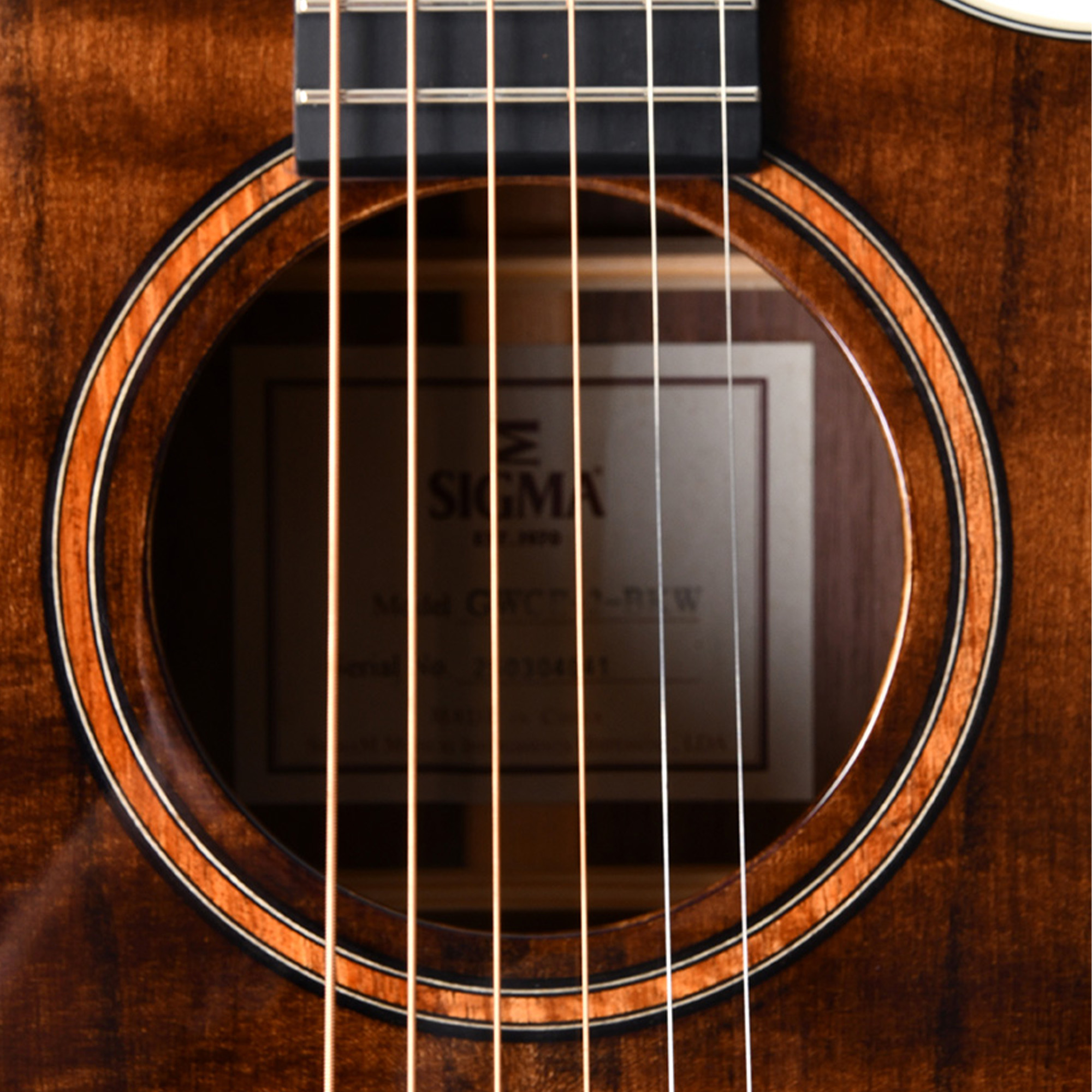 Sigma Grand OM-14 Fret Acoustic Cutaway Guitar - Dark Mahogany