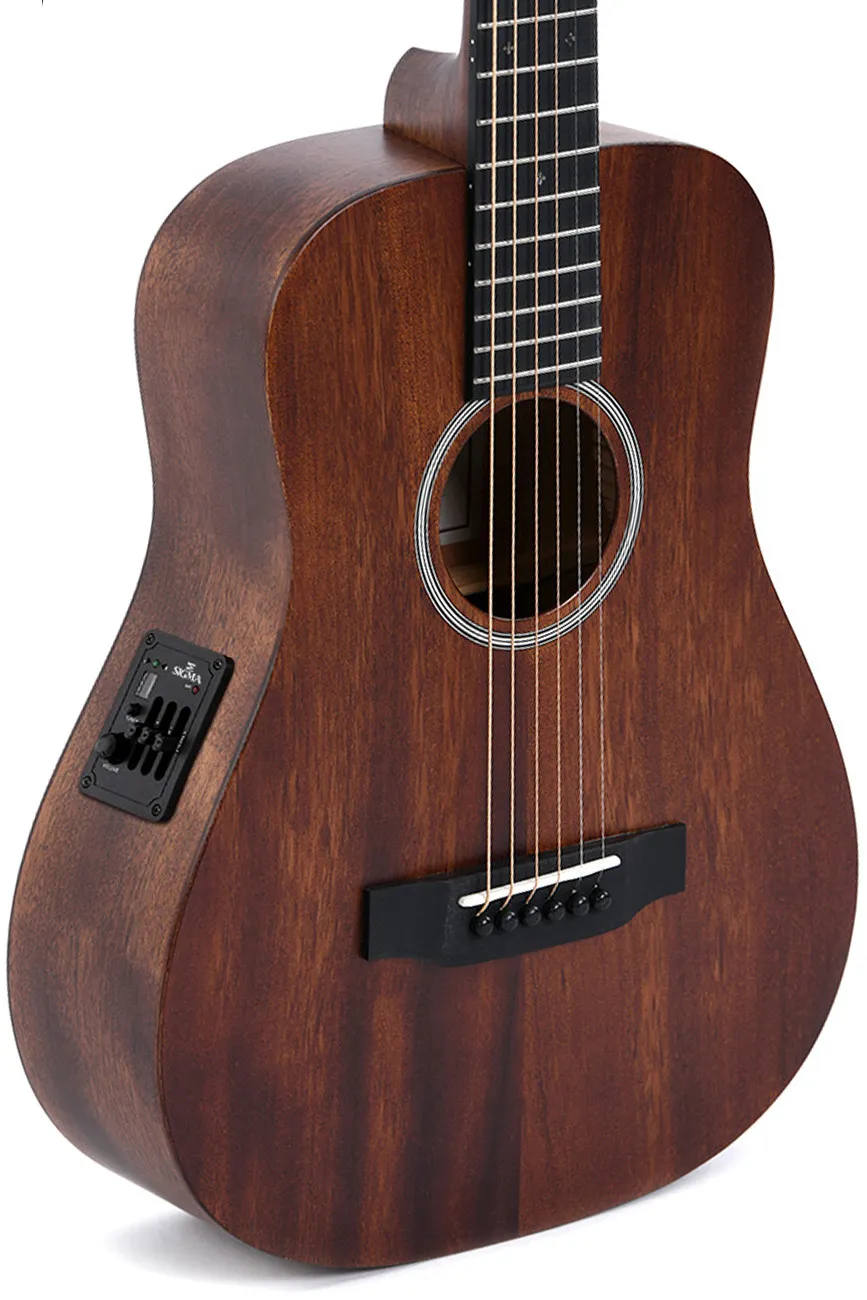Sigma TM-15E Solid Mahogany Travel Acoustic Electric Satin