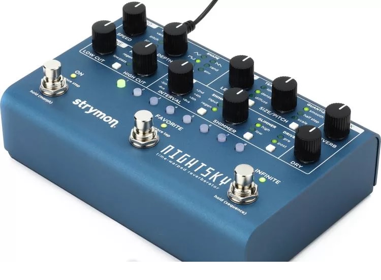 Strymon NightSky Time Warped Reverberator Pedal - Power Supply Included