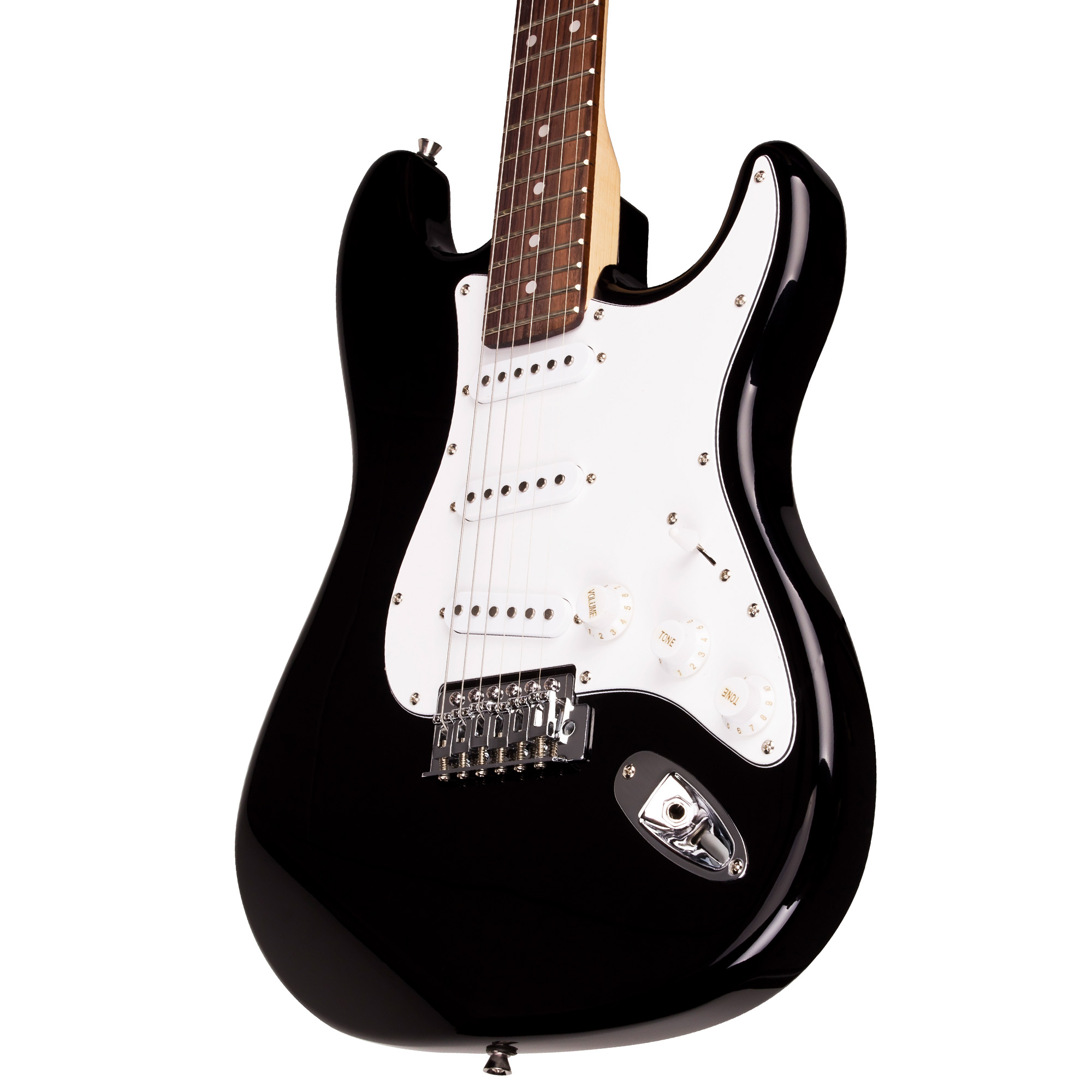 SX Guitar ED1 Vintage Style Electric with Bag - Black