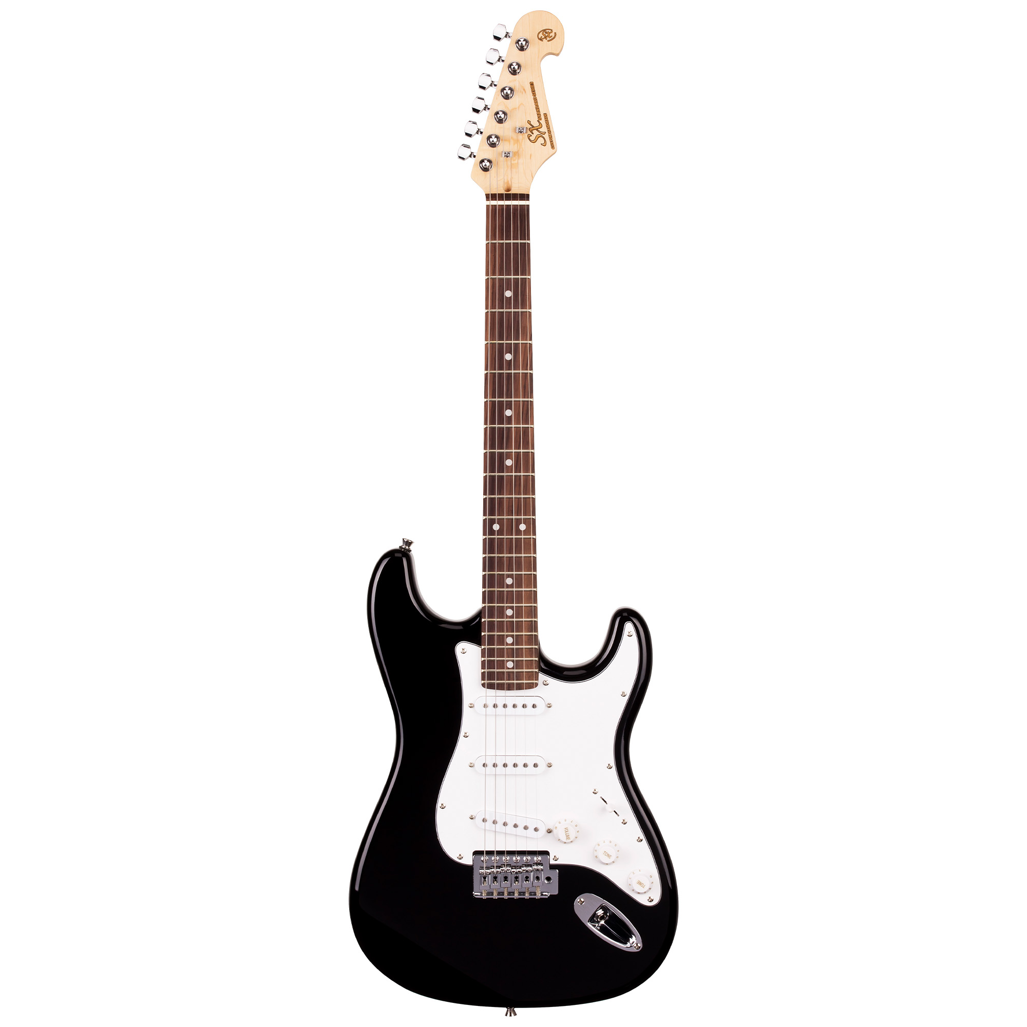 SX Guitar ED1 Vintage Style Electric with Bag - Black