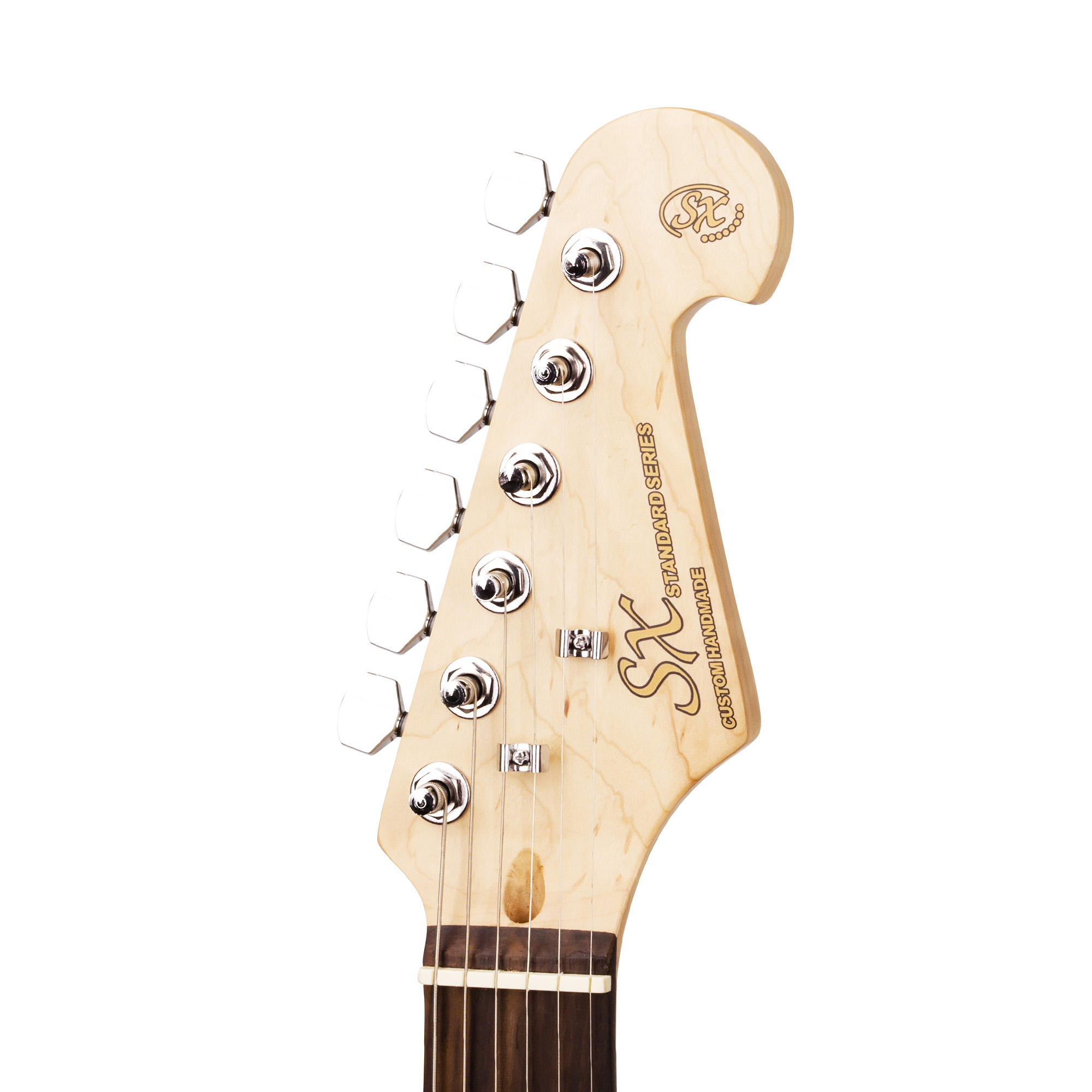 SX Guitar ED1 Vintage Style Electric with Bag - White