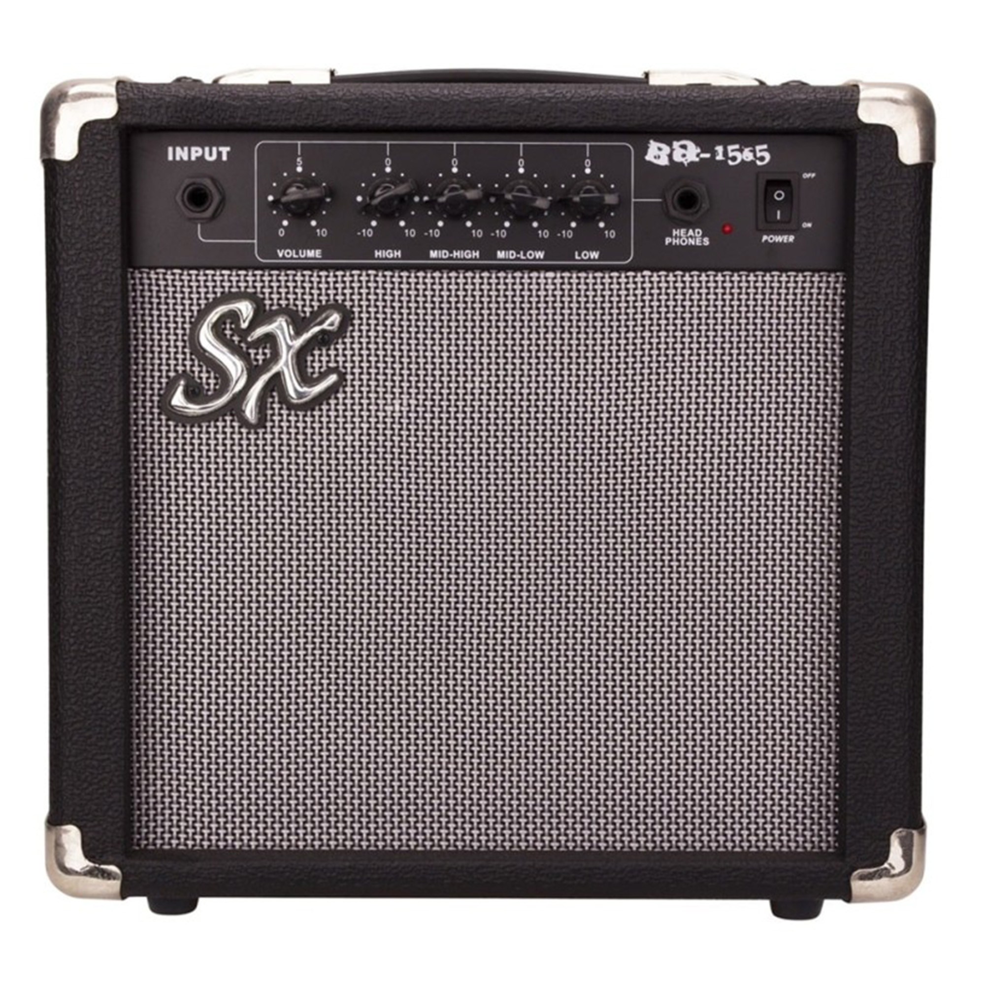 SX Guitar Precision SB2 Electric Bass Package Guitar - Black