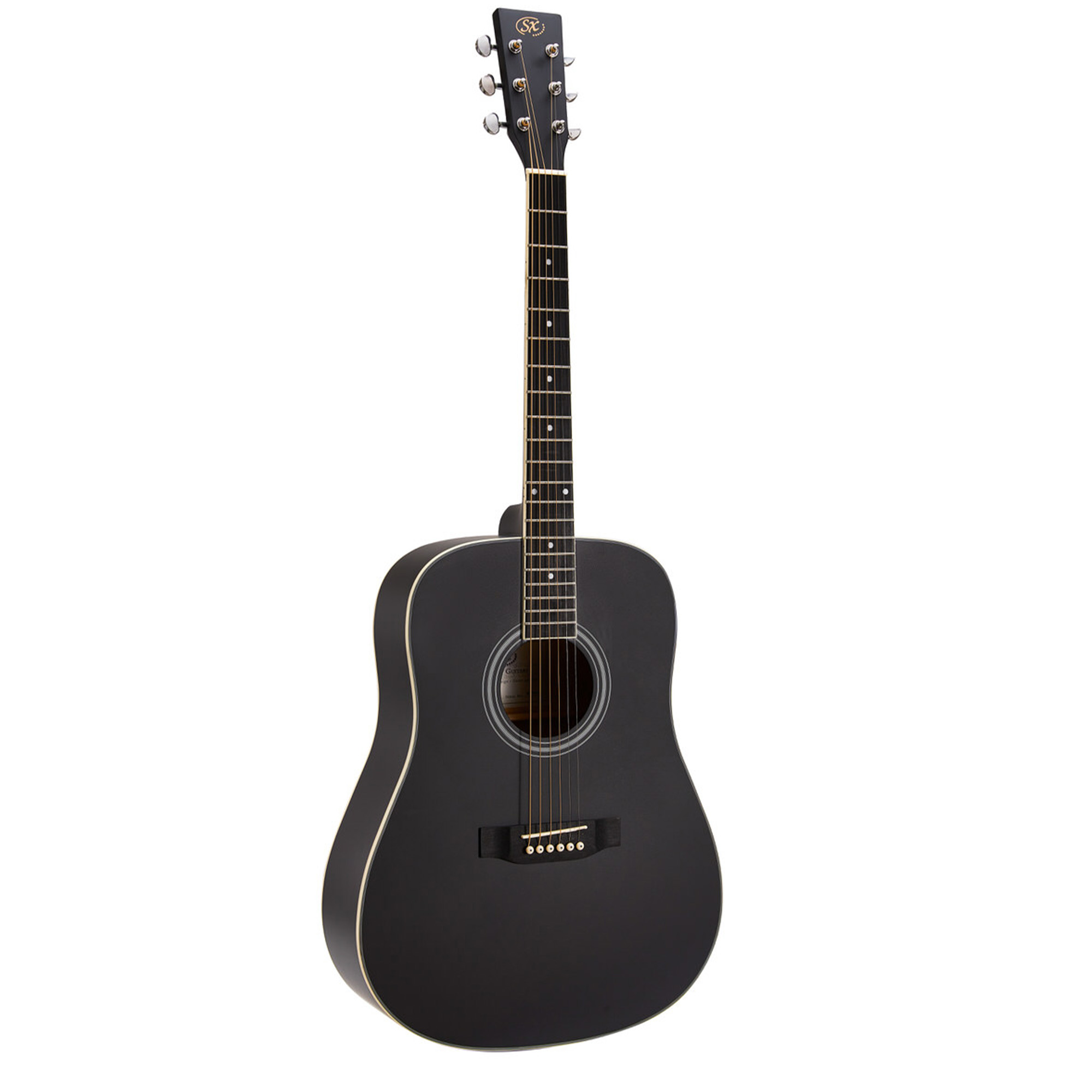 SX Guitar 3/4 Dreadnought Acoustic Guitar Kit - Black