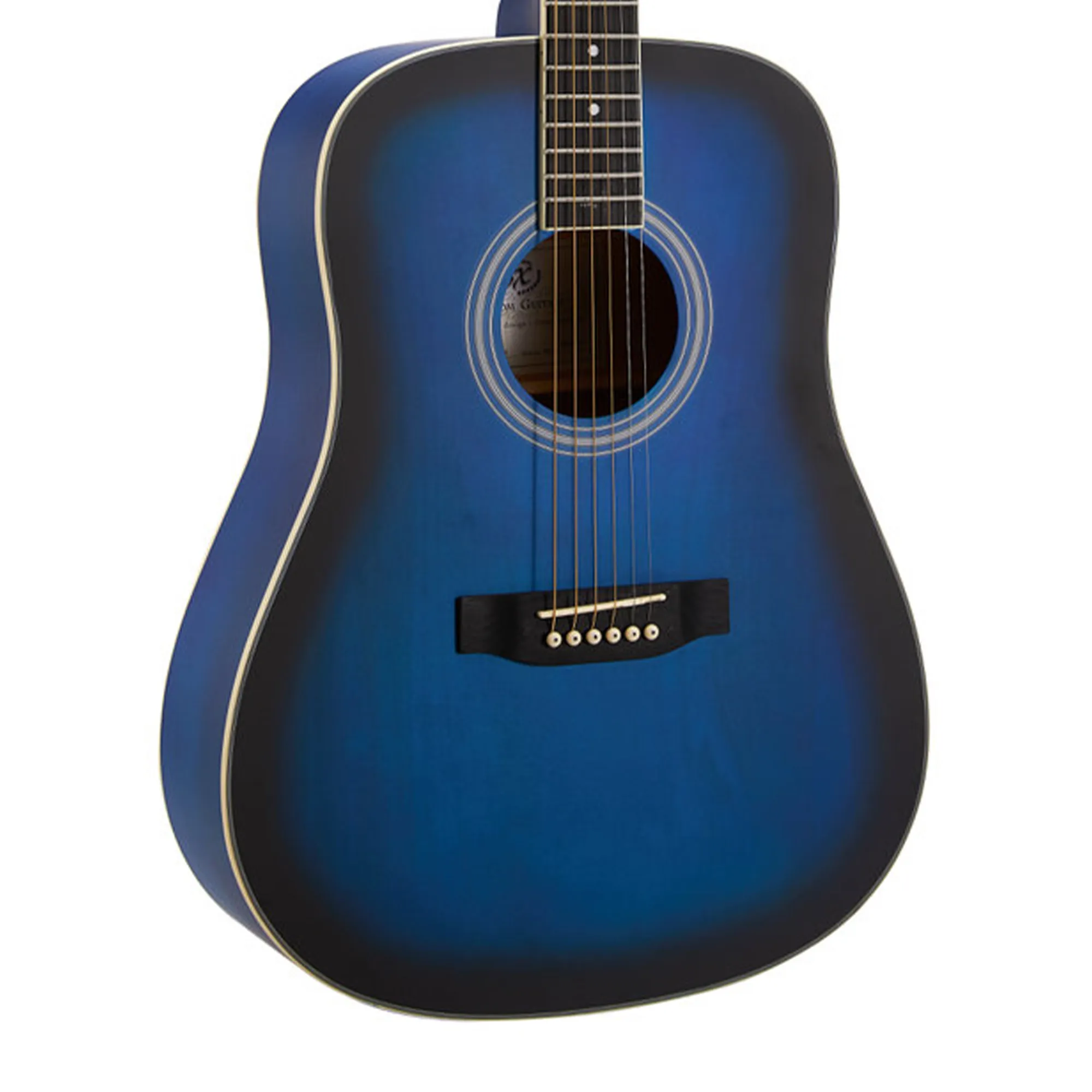 SX Guitar 3/4 Dreadnought Acoustic Guitar Kit - Blue