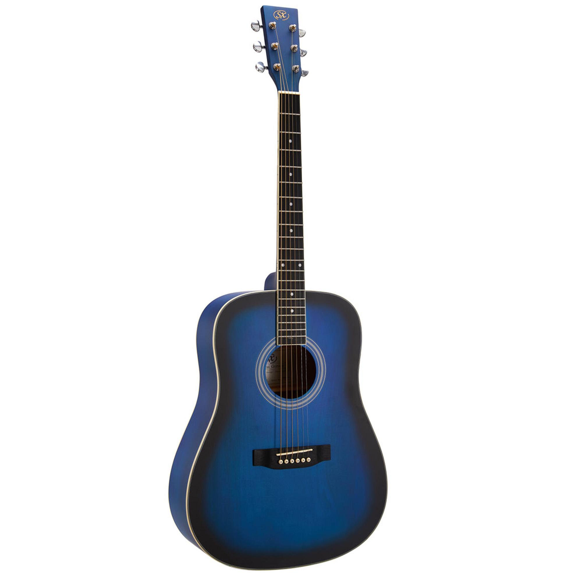 SX Guitar 3/4 Dreadnought Acoustic Guitar Kit - Blue