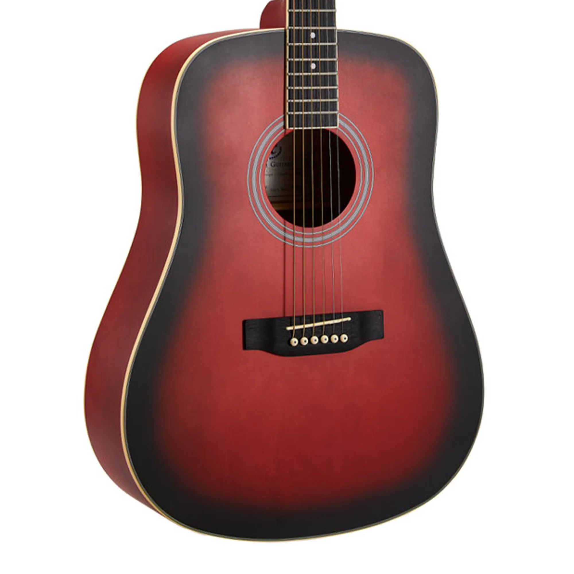 SX Guitar 3/4 Dreadnought Acoustic Guitar Kit - Red