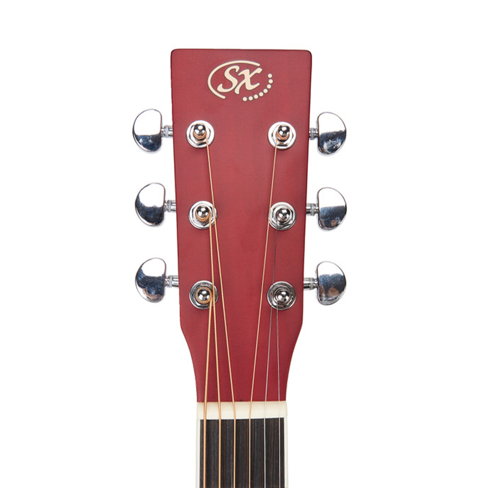 SX Guitar 3/4 Dreadnought Acoustic Guitar Kit - Red